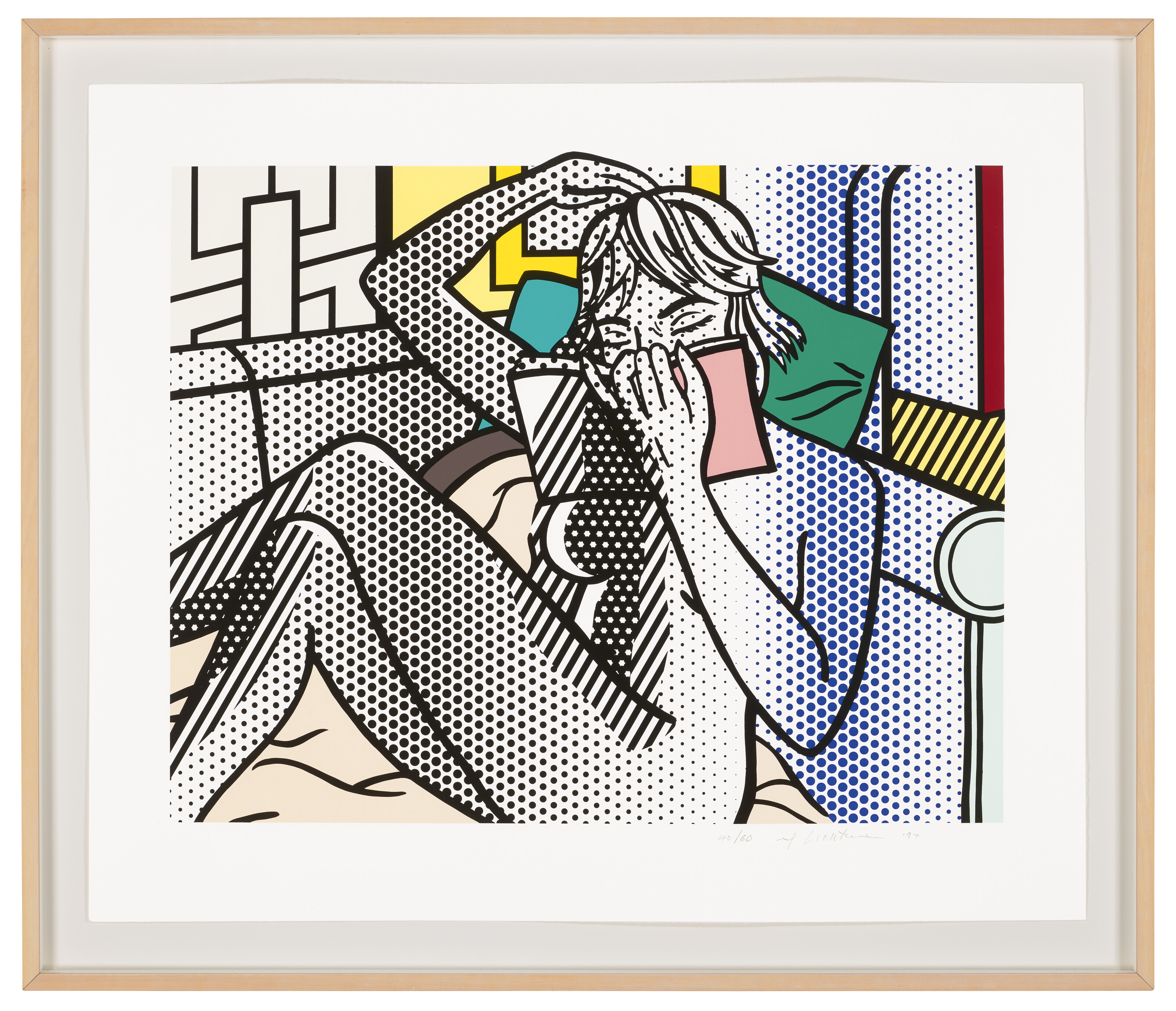 Roy Lichtenstein — Чтение в обнаженном виде, от Nudes, изображение 2