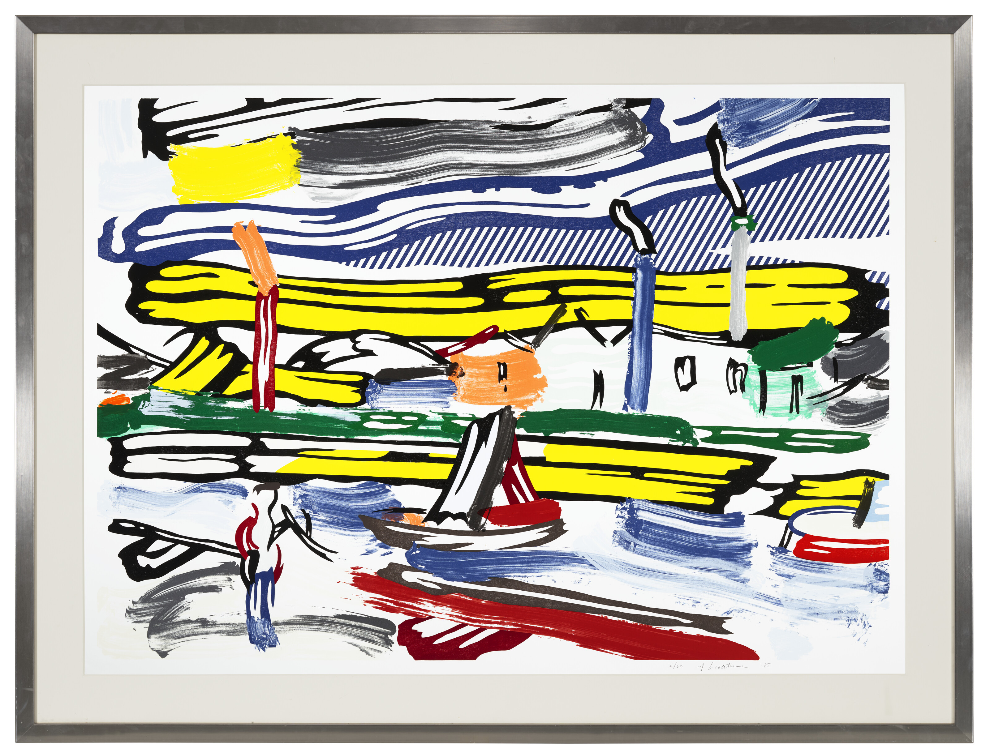Roy Lichtenstein — Река, из серии пейзажей, изображение 2