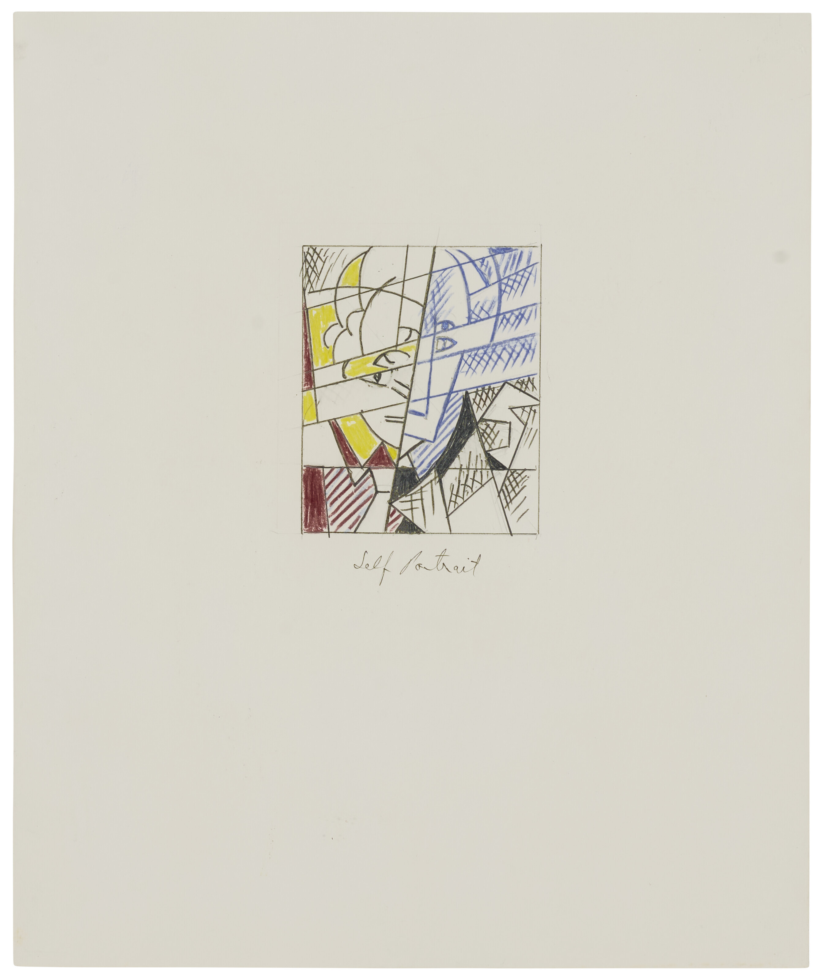 Roy Lichtenstein — Автопортрет (этюд), изображение 2