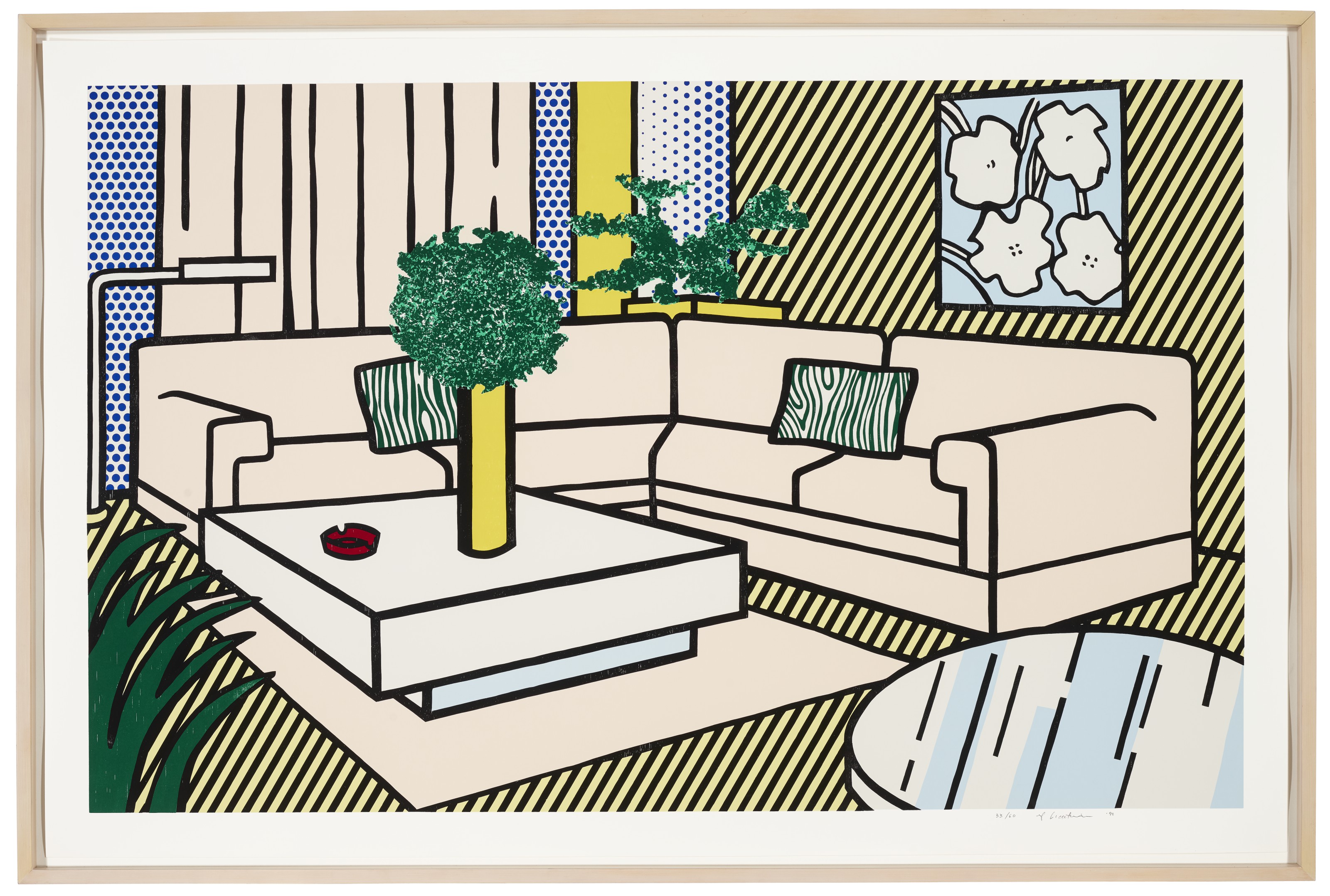 Roy Lichtenstein — Желтая ваза из интерьерной серии, изображение 2
