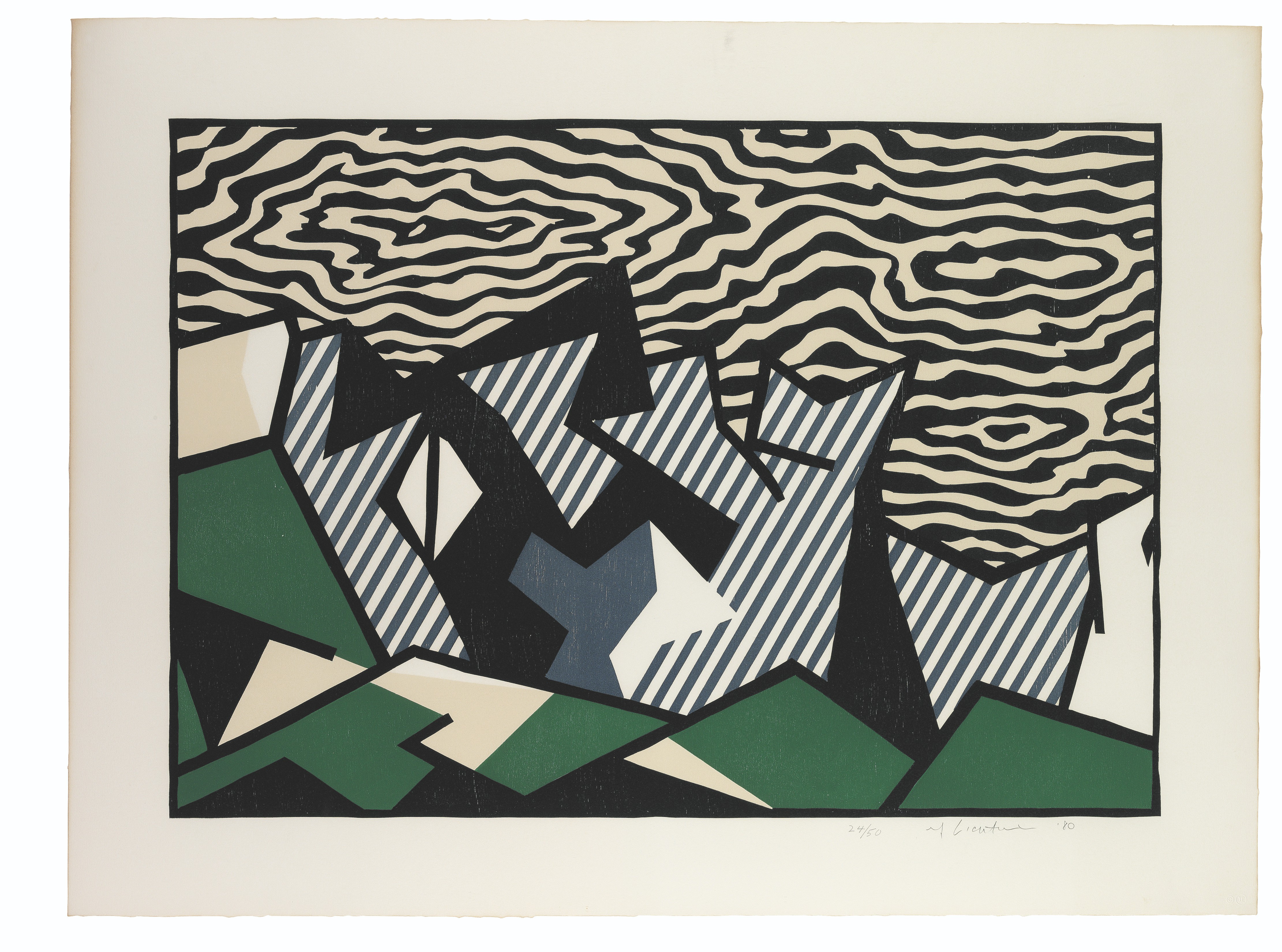 Roy Lichtenstein — Серия экспрессионистских гравюр на дереве, изображение 2