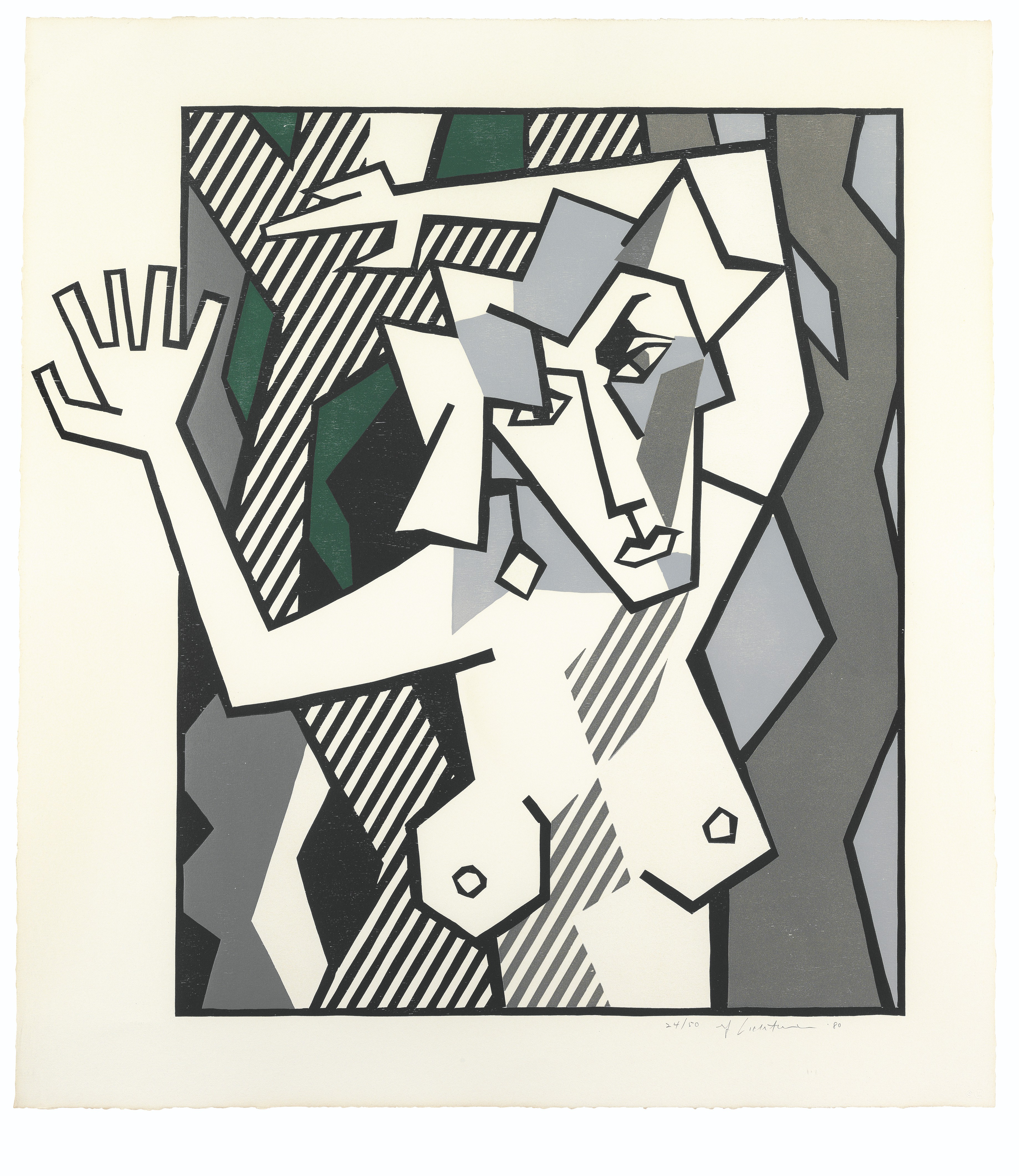 Roy Lichtenstein — Серия экспрессионистских гравюр на дереве, изображение 7