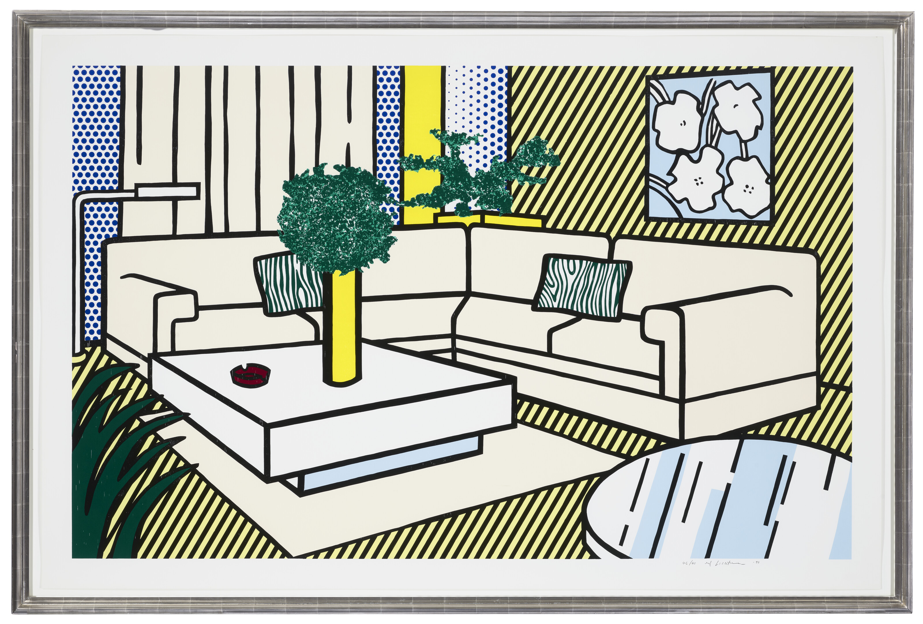 Roy Lichtenstein — Желтая ваза из интерьерной серии, изображение 2