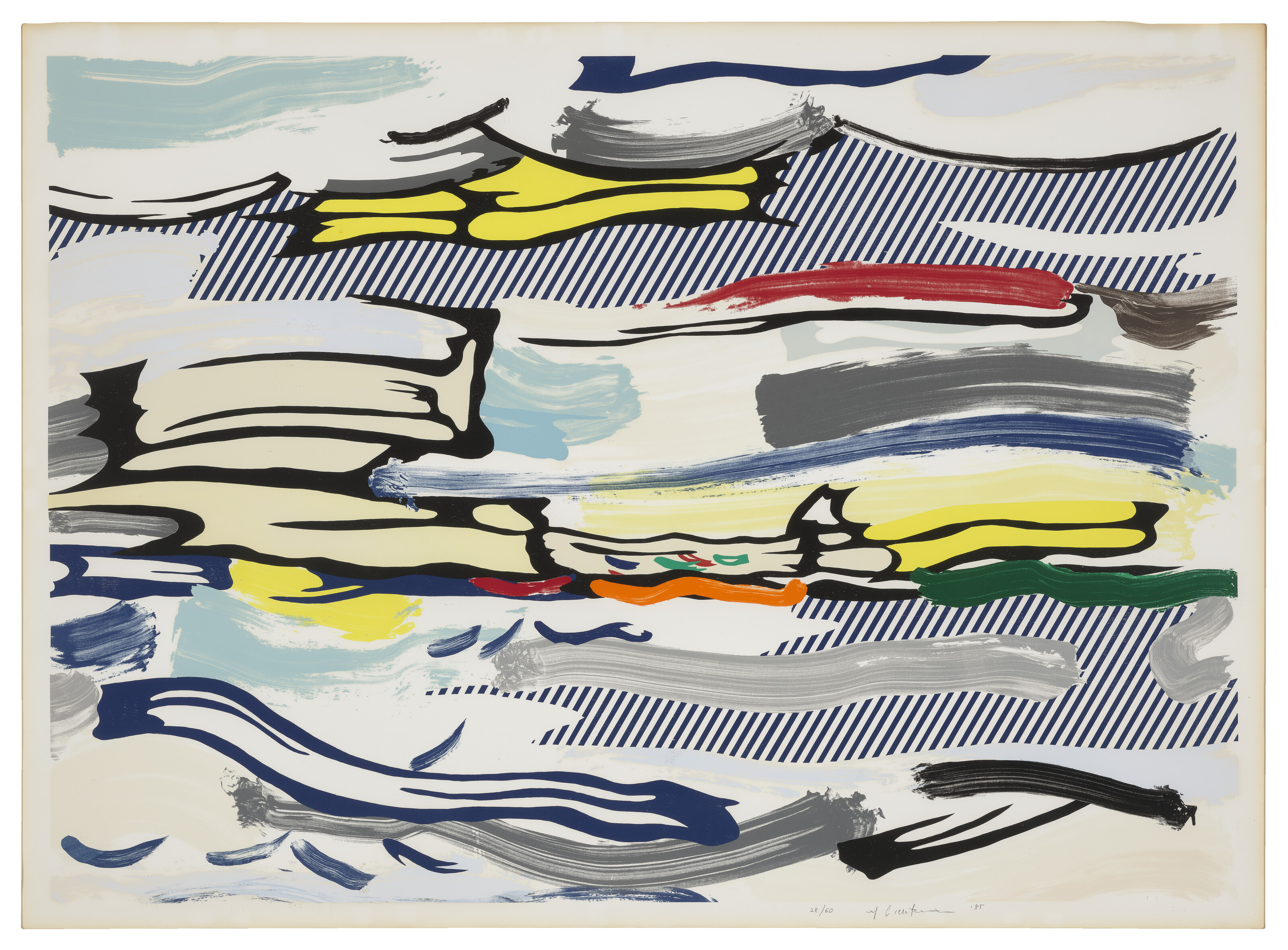 Roy Lichtenstein — Морской пейзаж из серии "Пейзажи", изображение 1