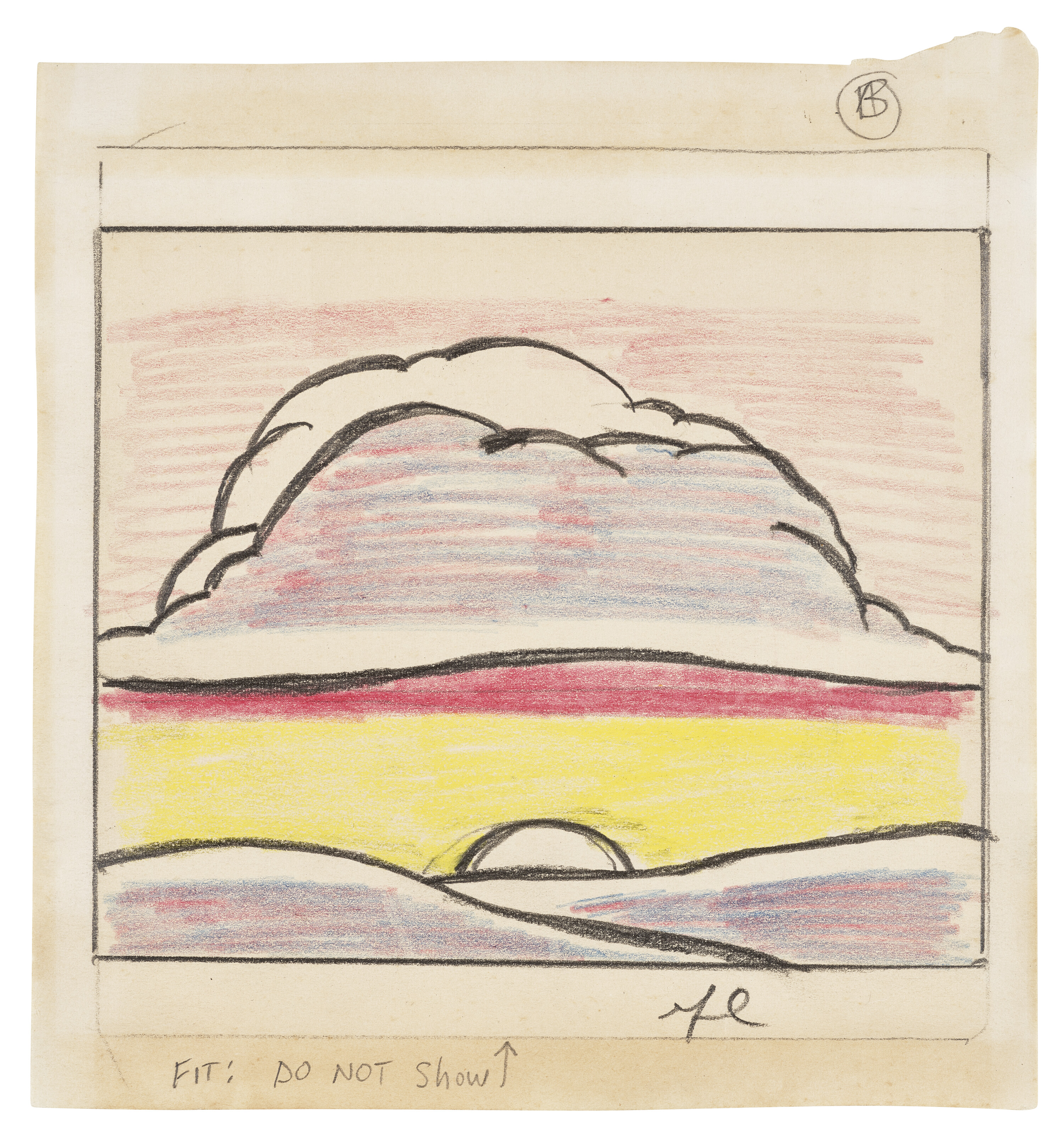Roy Lichtenstein — Заходящее солнце (этюд), изображение 2