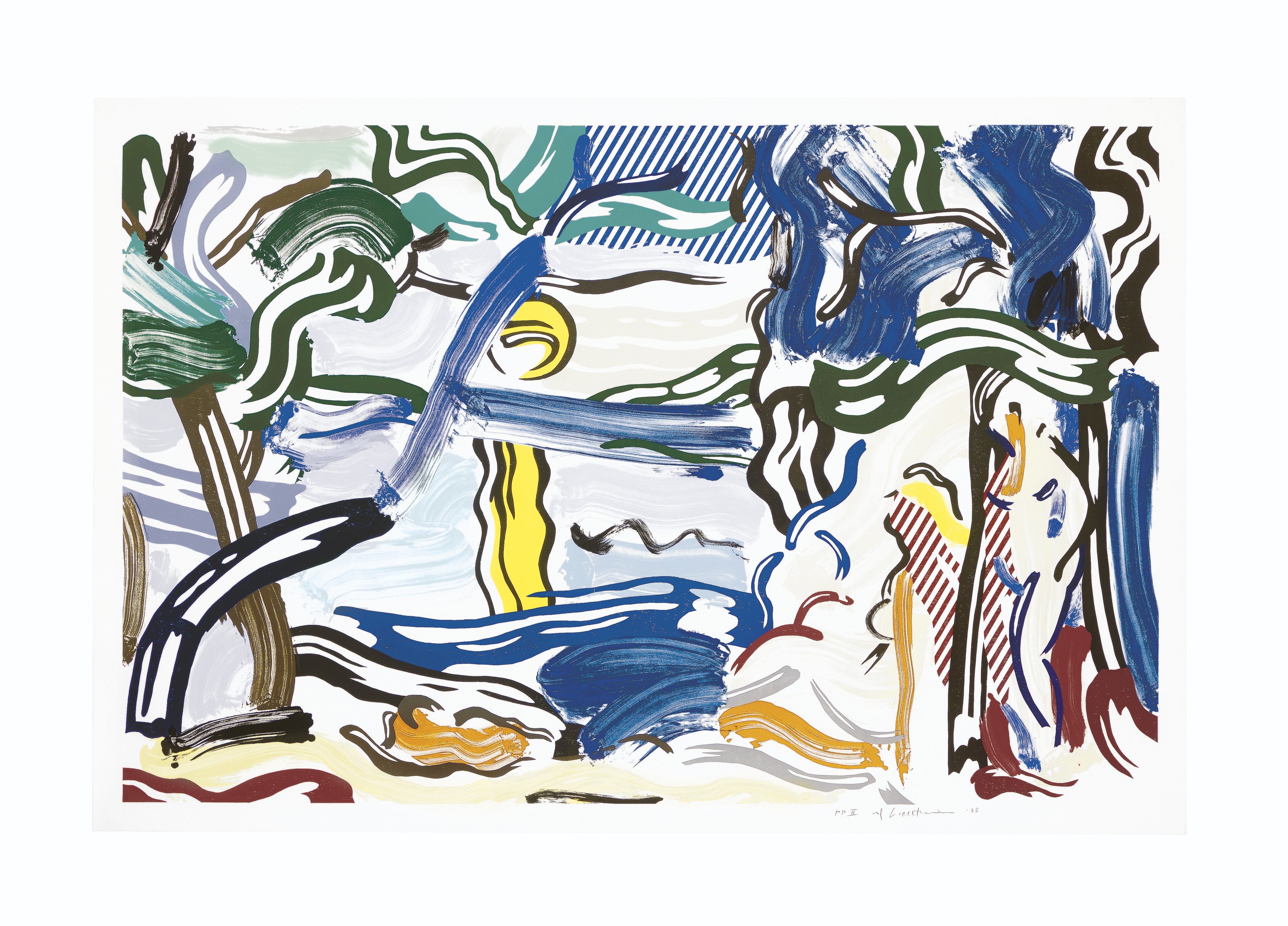 Roy Lichtenstein — Лунный пейзаж, из пейзажей