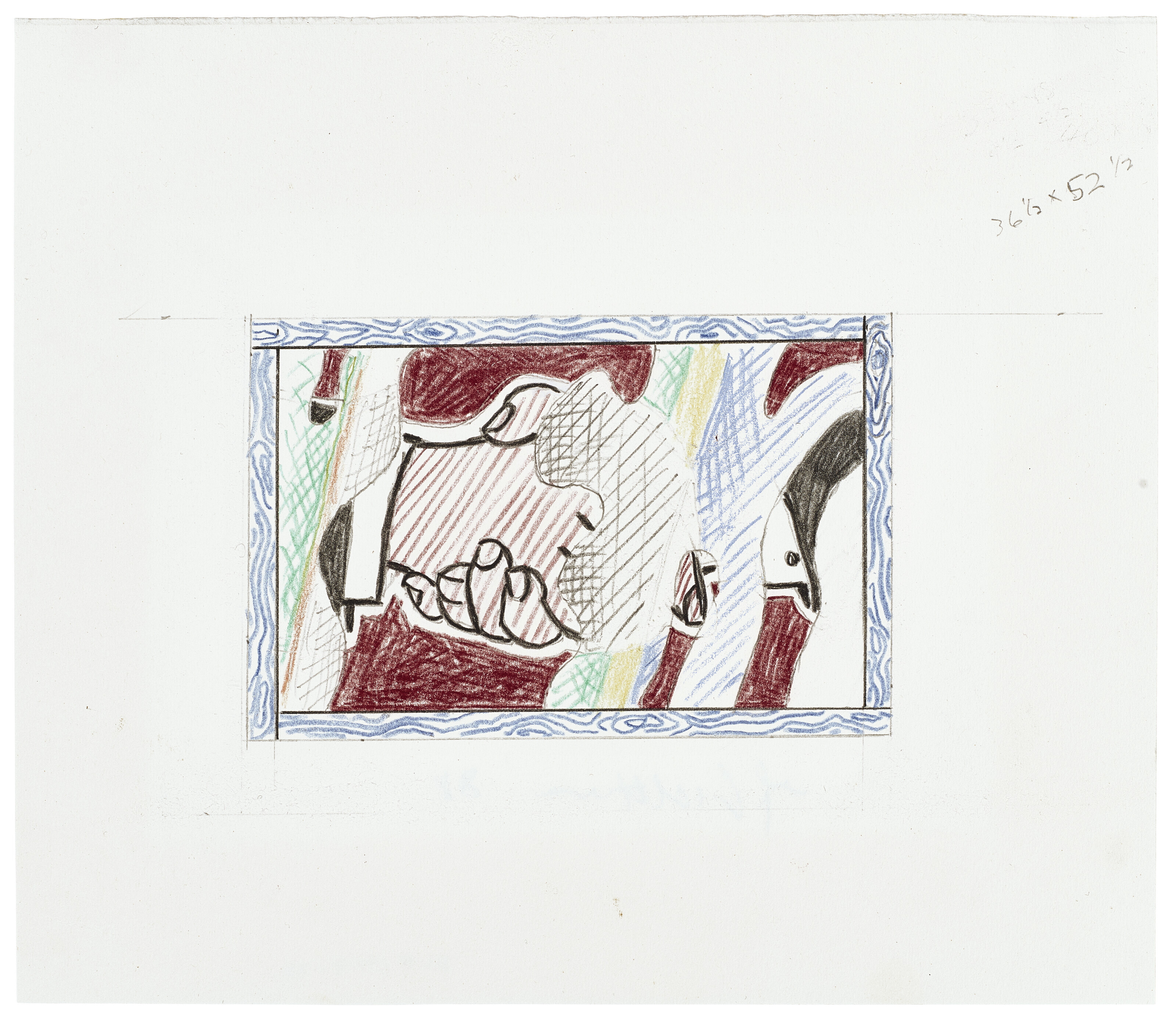 Roy Lichtenstein — Размышления: Рукопожатие (исследование), изображение 2
