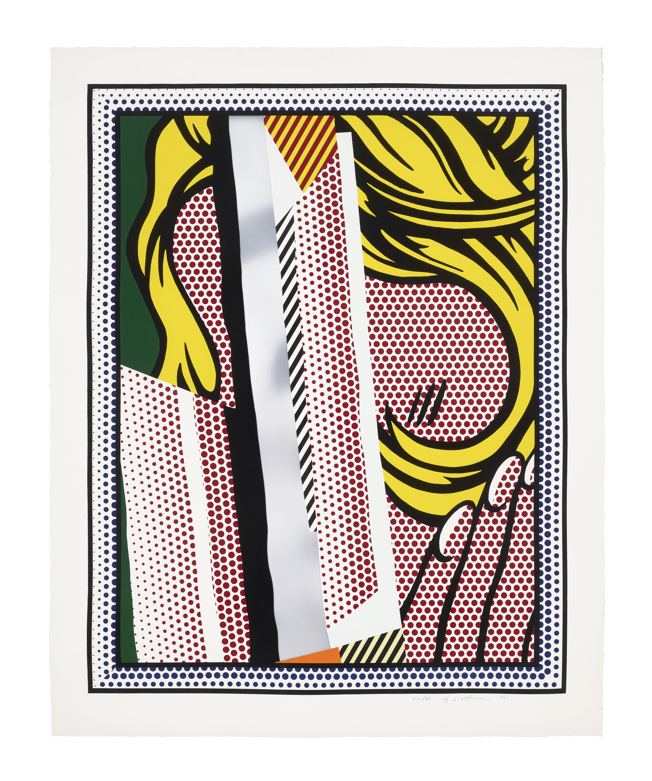 Roy Lichtenstein — Отражения на волосах, из серии Reflections, изображение 1