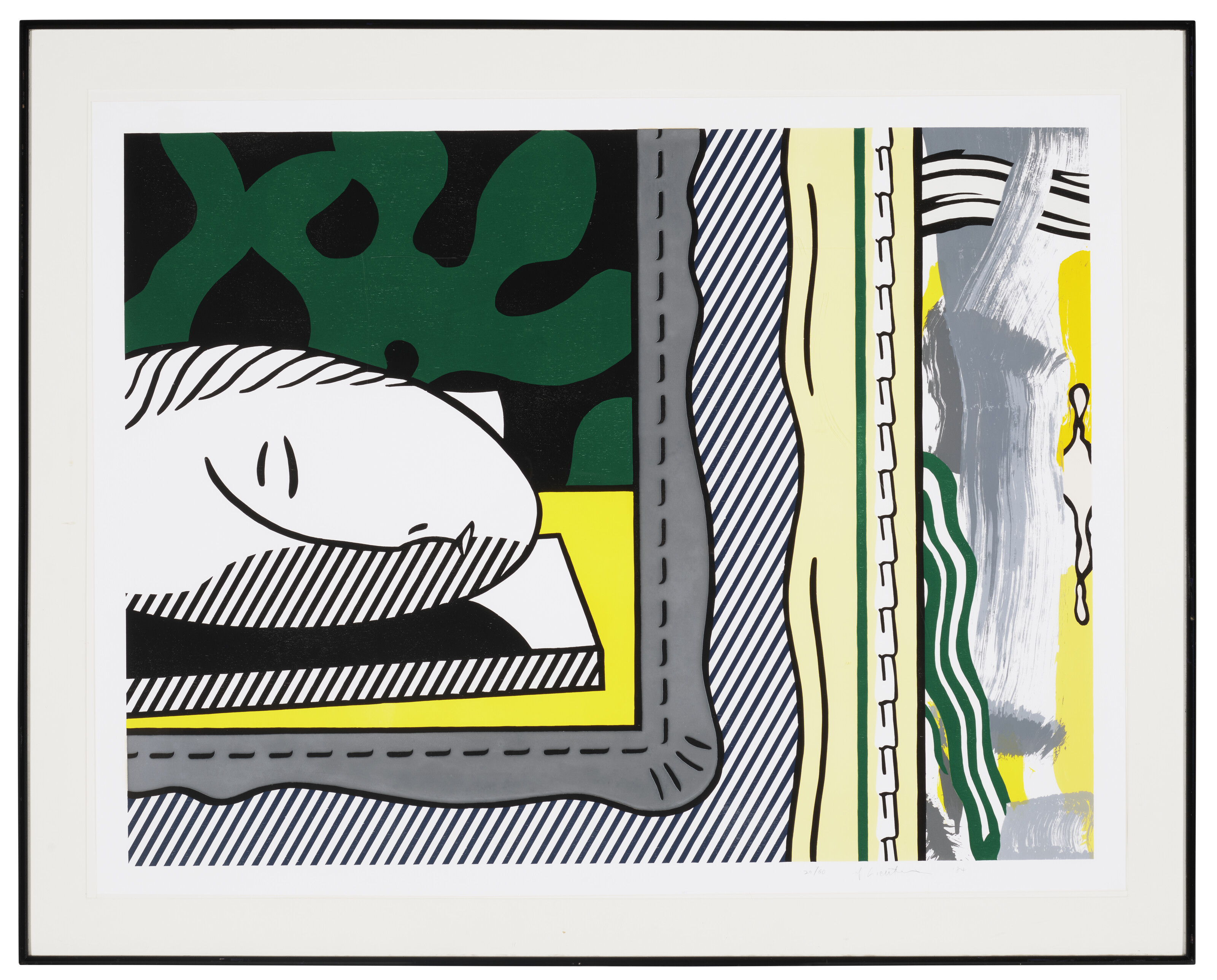 Roy Lichtenstein — Две картины: "Спящая муза" из серии картин, изображение 2