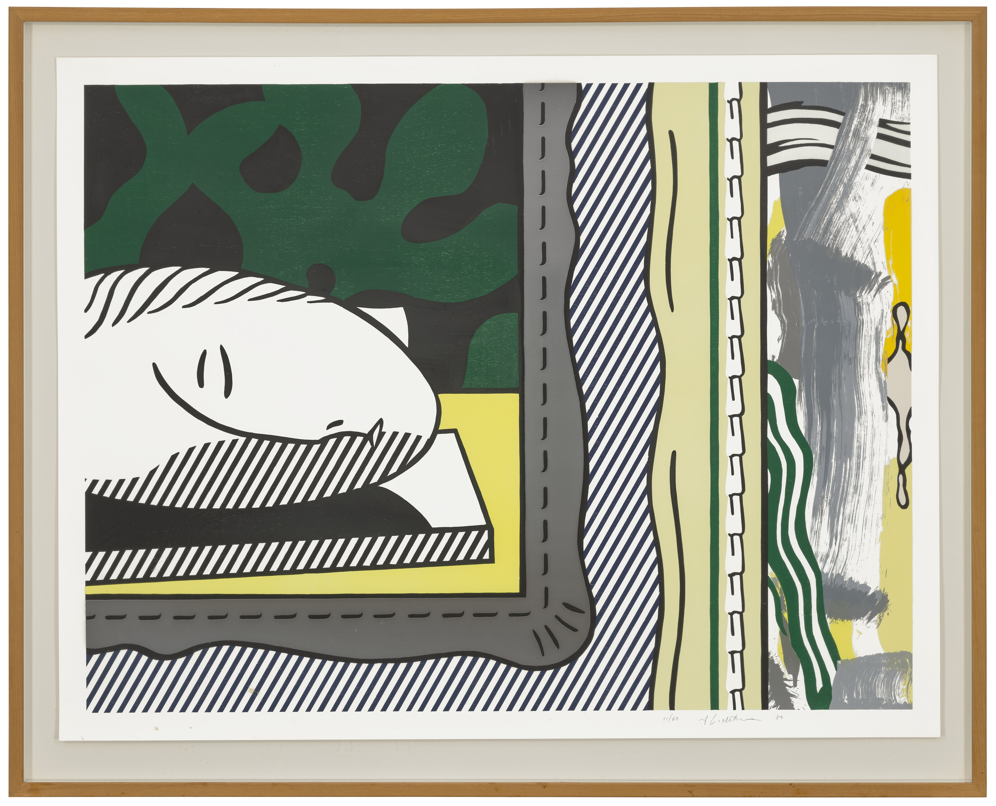 Roy Lichtenstein — Две картины: "Спящая муза" из серии картин, изображение 2