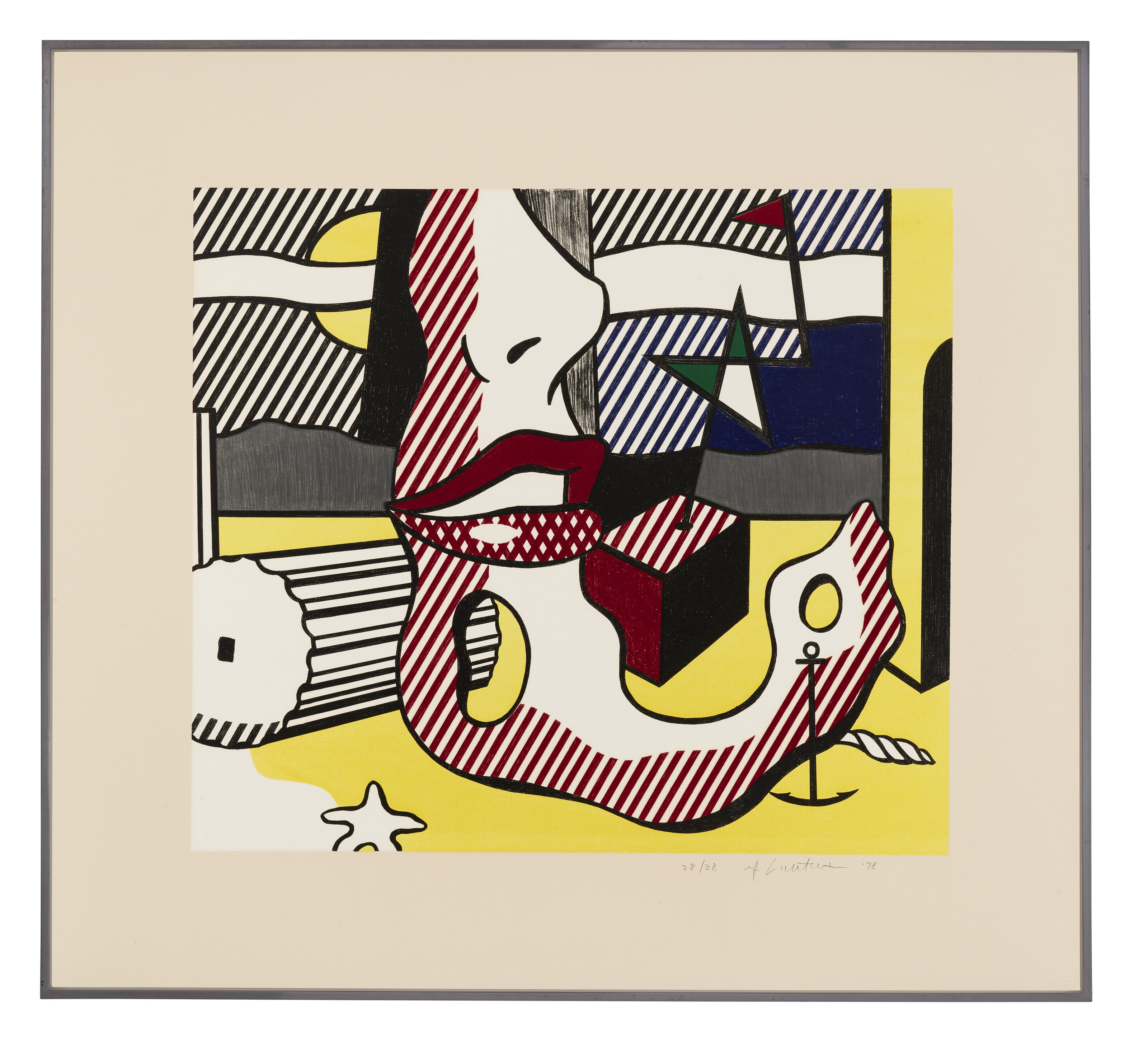 Roy Lichtenstein — "Светлая ночь" из серии сюрреалистических произведений, изображение 2