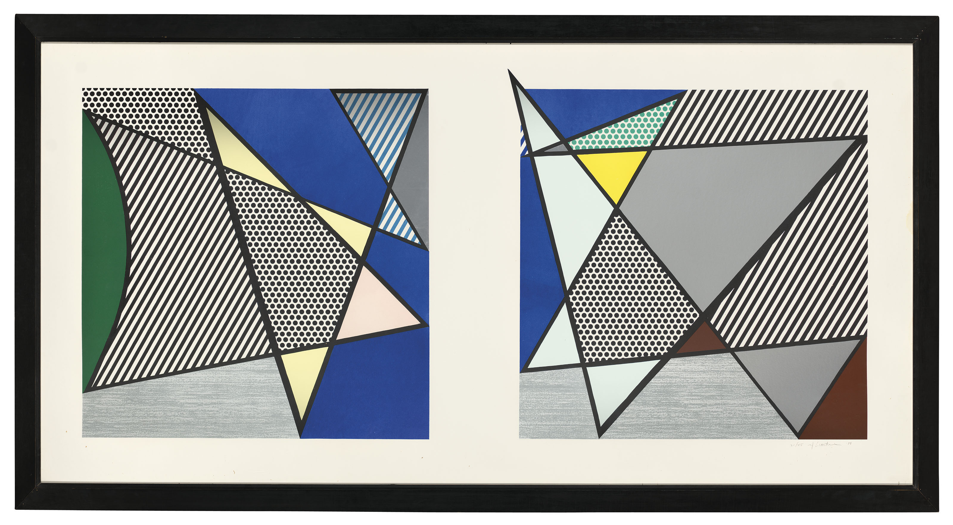 Roy Lichtenstein — Диптих "Несовершенный", 46 1/4" x 91 3/8", из серии "Несовершенный", изображение 2