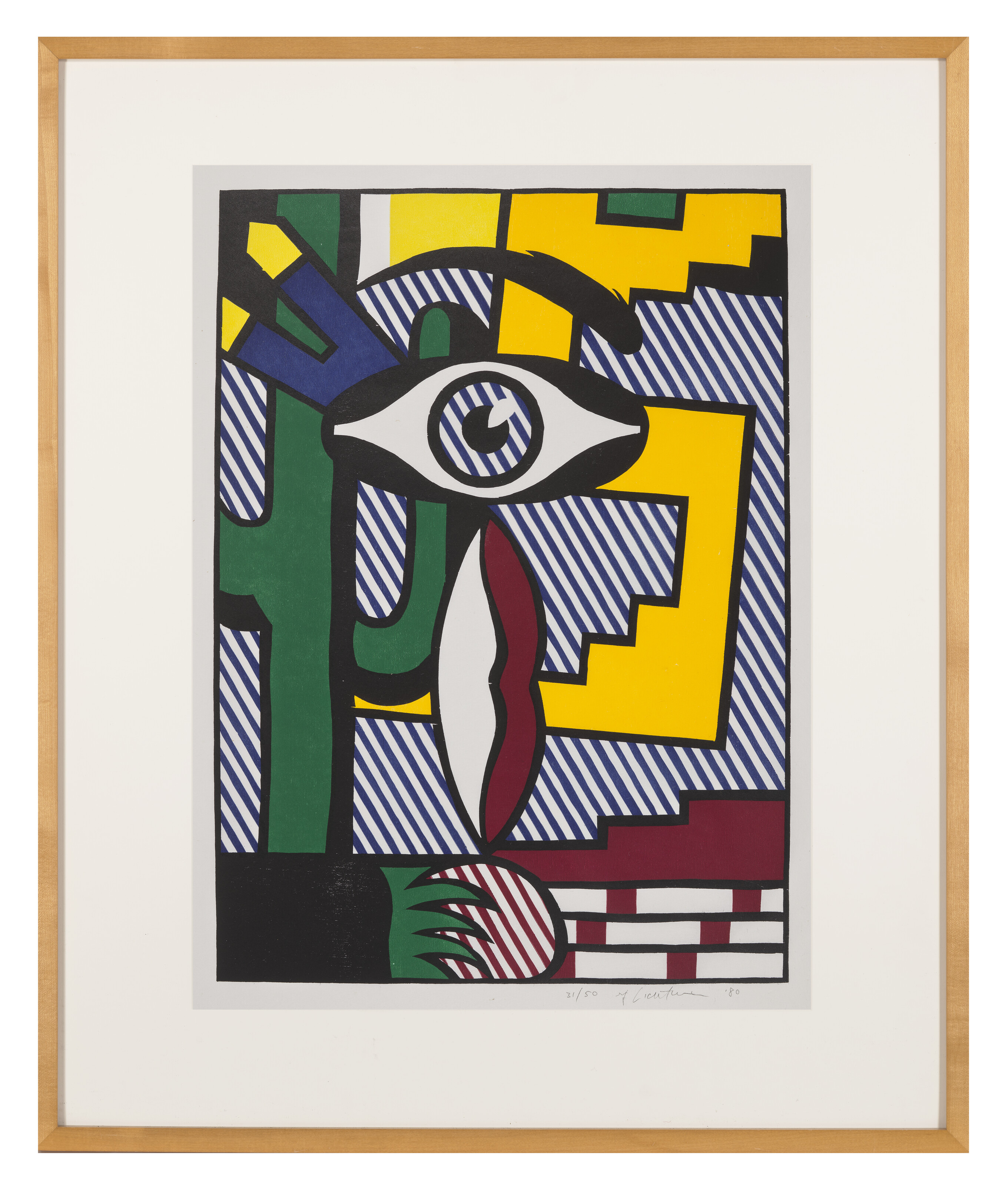 Roy Lichtenstein — Тема американских индейцев III, из серии "Тематика американских индейцев", изображение 2