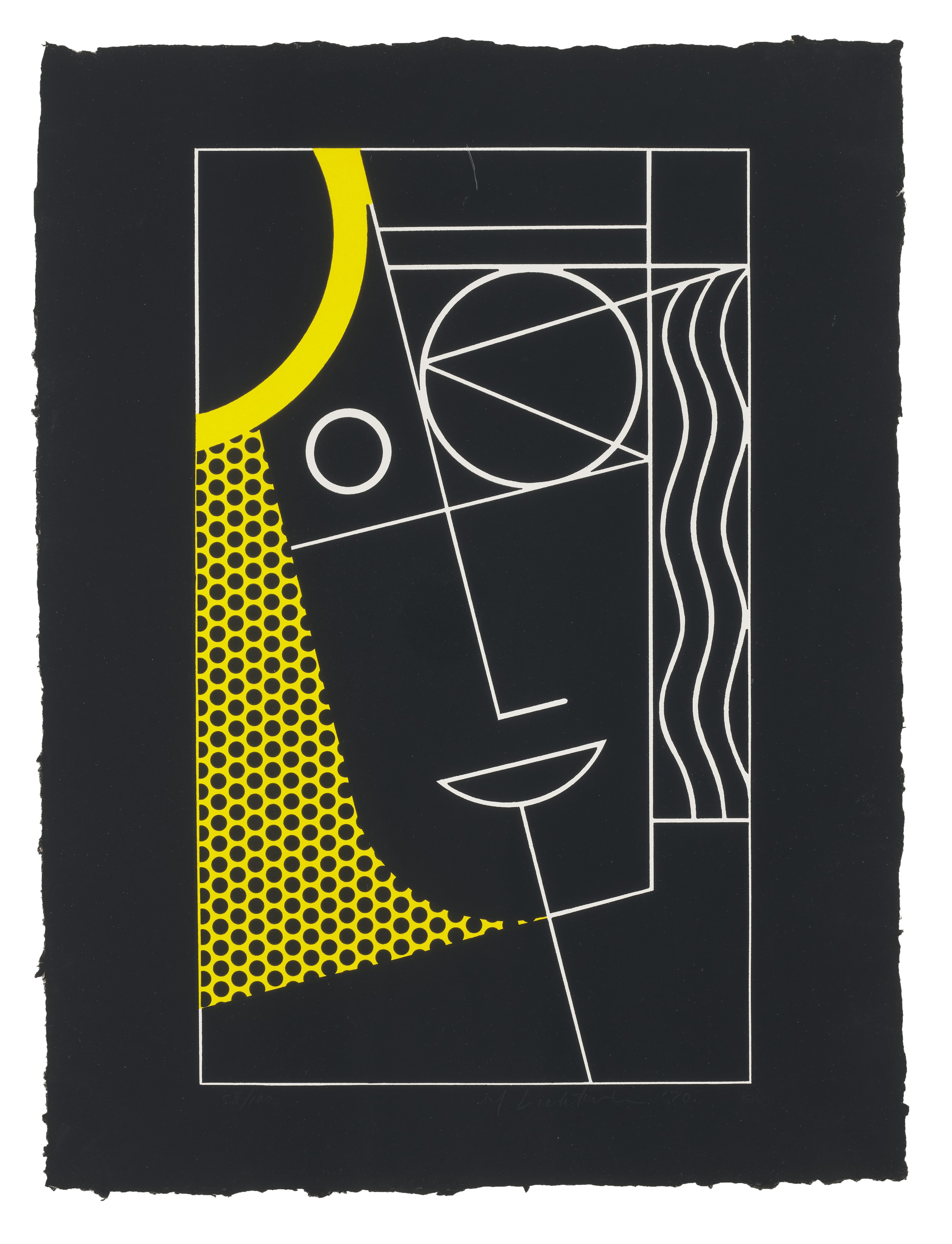 Roy Lichtenstein — Современная головка №2, из серии Modern Head, изображение 1