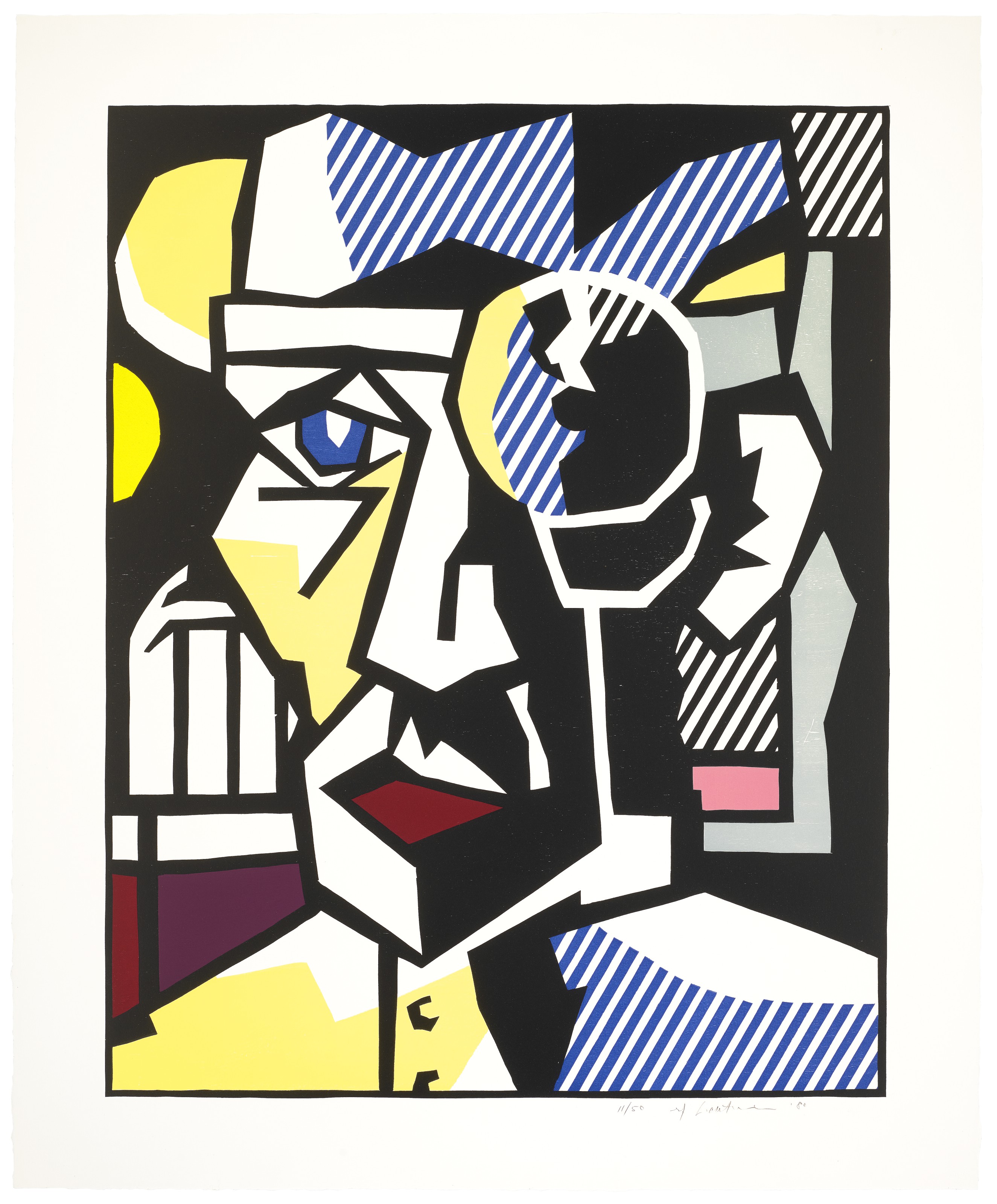 Roy Lichtenstein — Доктор Уолдман из серии экспрессионистских гравюр на дереве