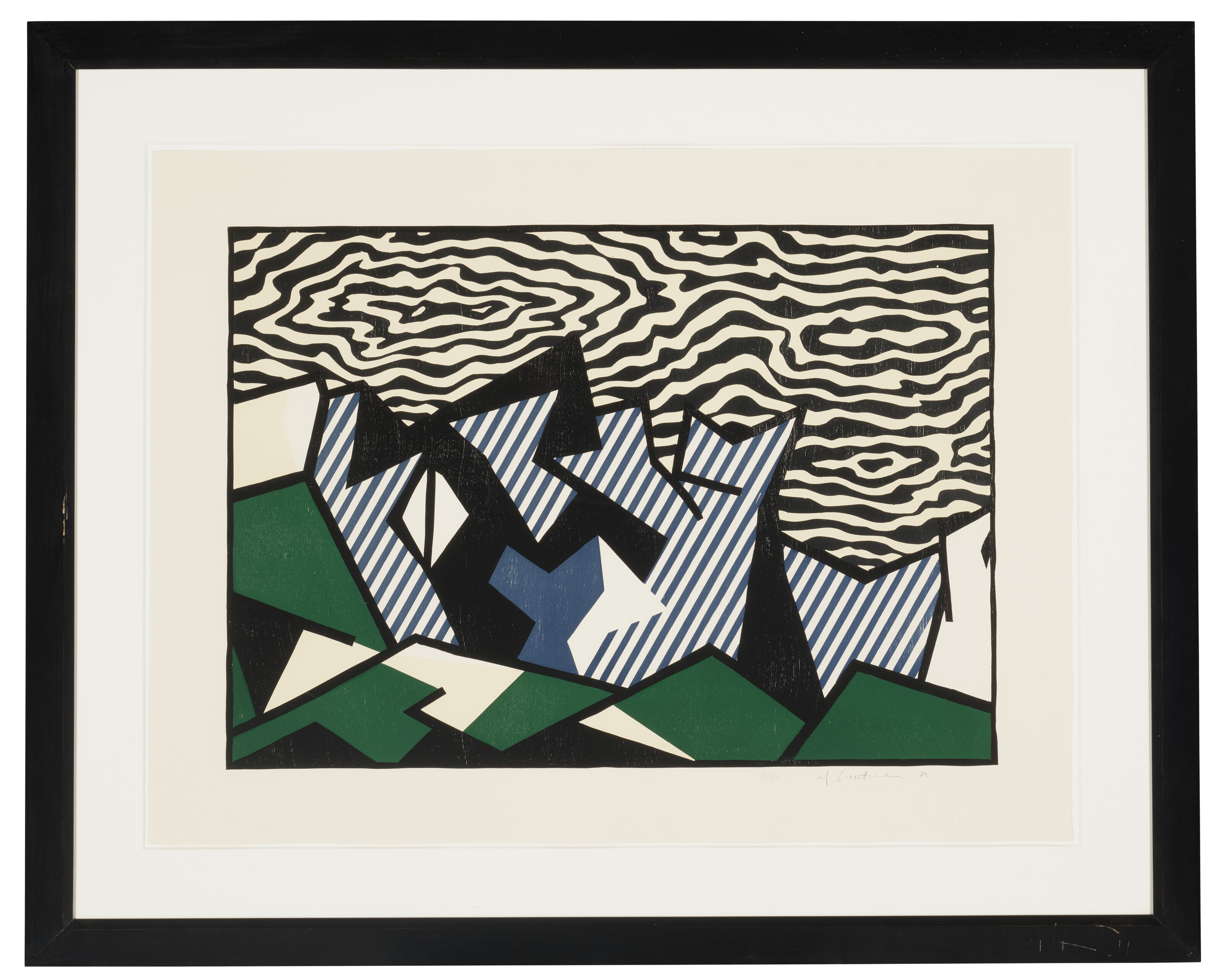 Roy Lichtenstein — Мортон А. Морт, из серии экспрессионистских гравюр на дереве, изображение 2