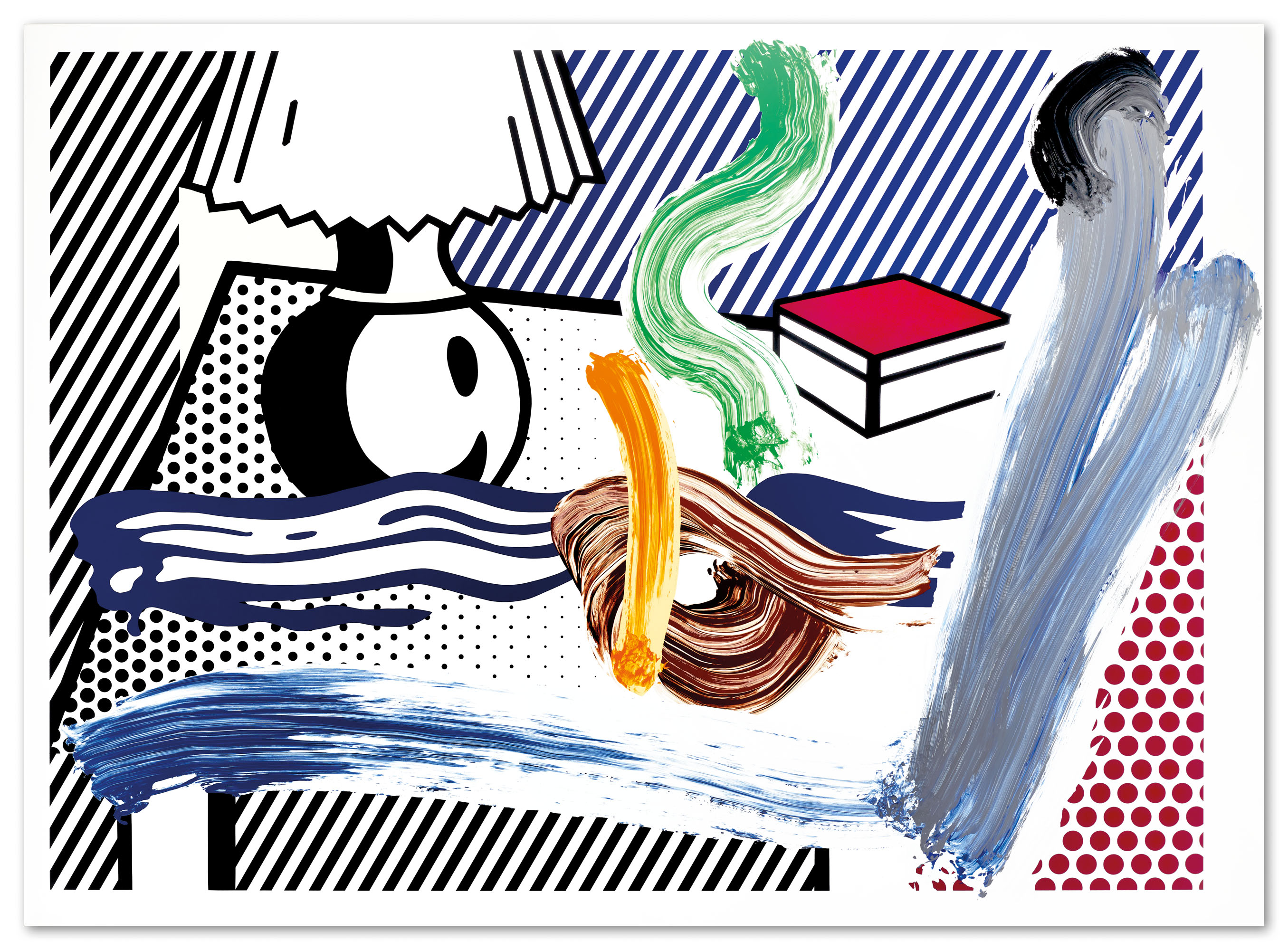 Roy Lichtenstein — Натюрморт с лампой, выполненный кистью, изображение 2
