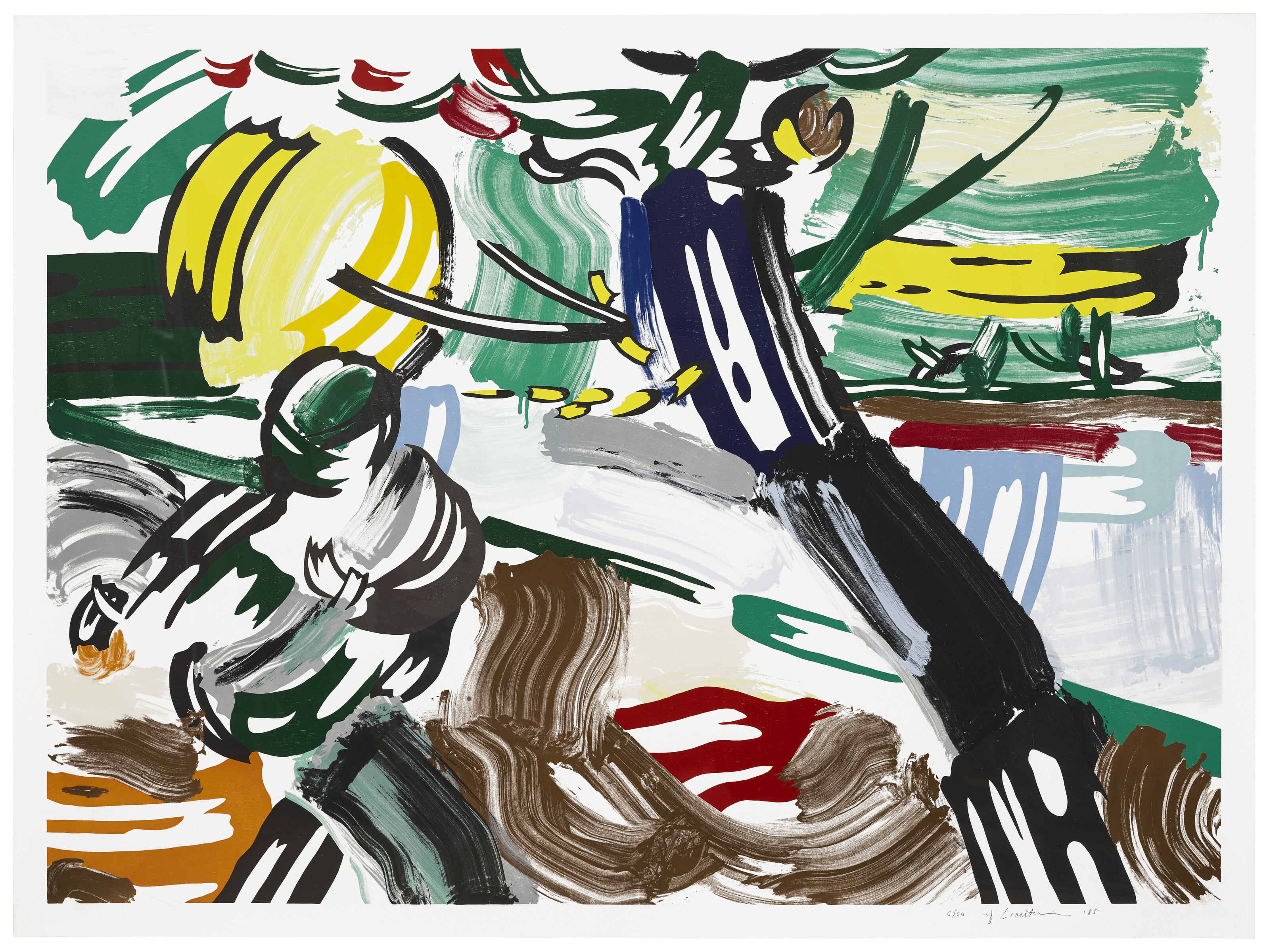 Roy Lichtenstein — "Сеятель" из серии "Пейзажи"