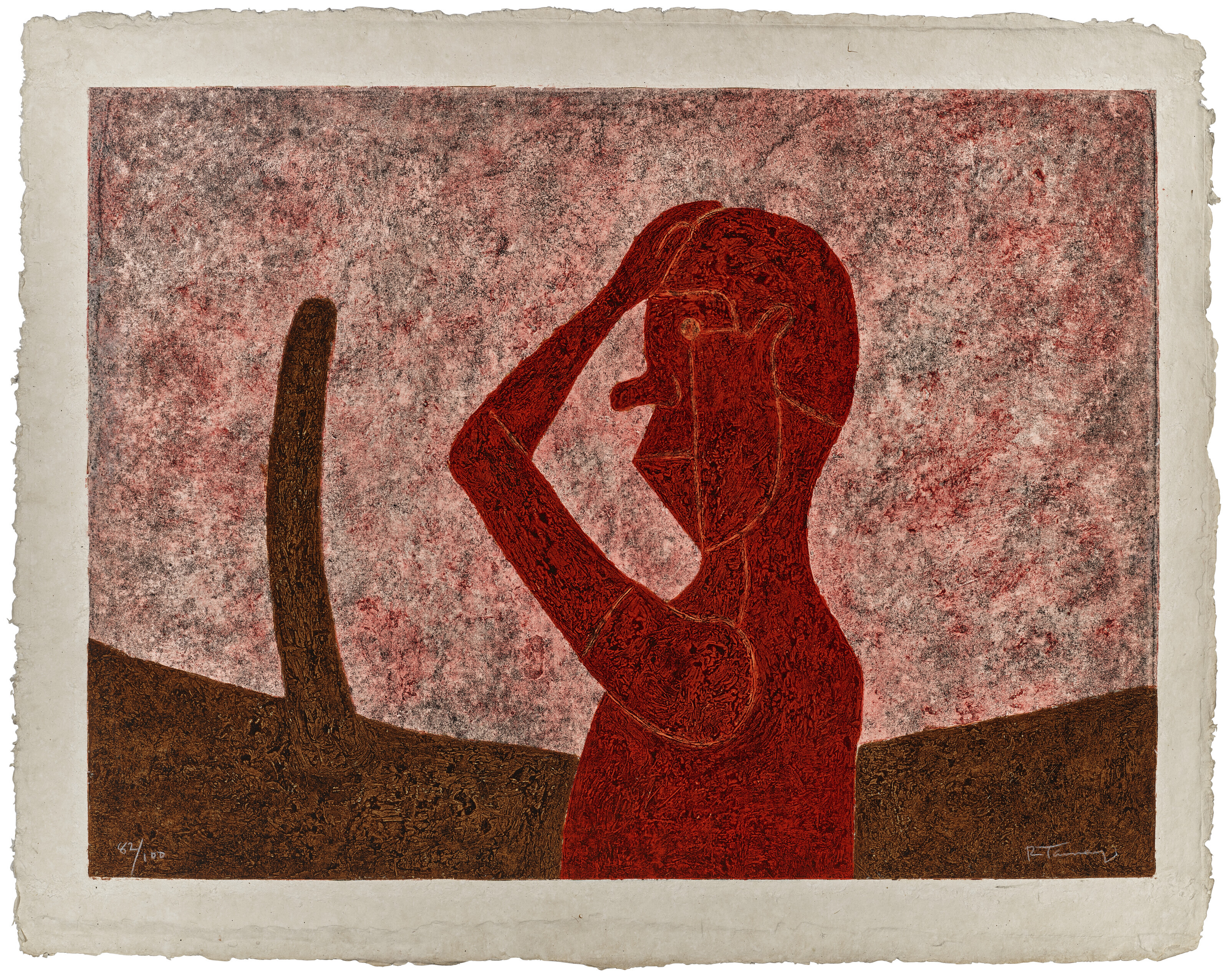 Rufino Tamayo — Бюст в Рохо / Бюст в красном цвете