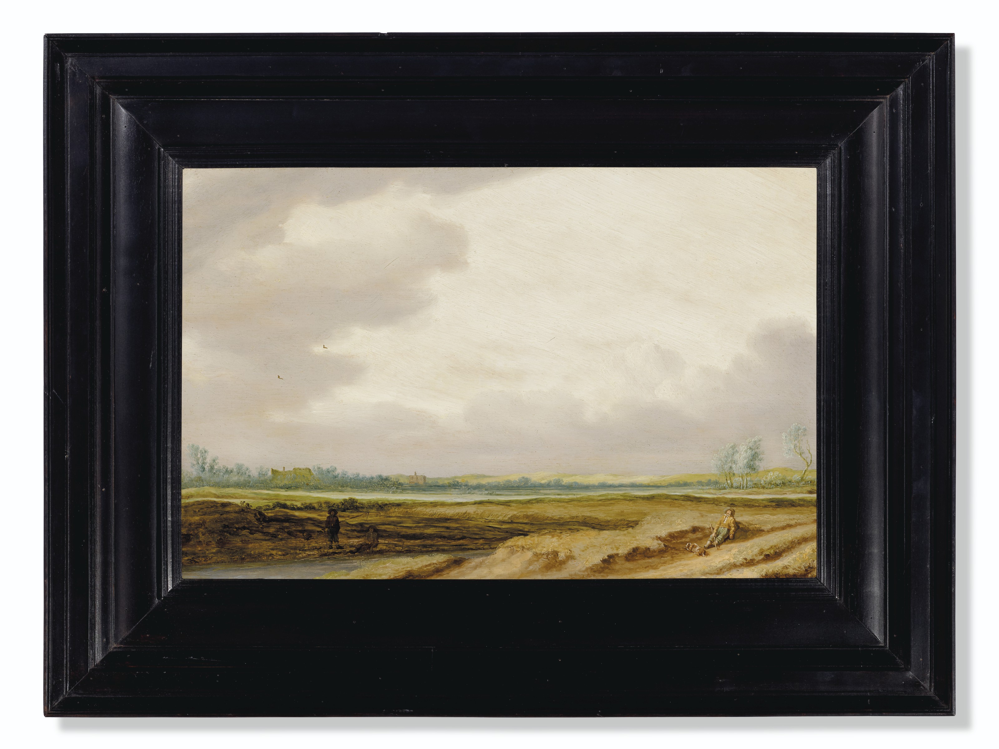 Salomon Van Ruysdael — Панорамный пейзаж с отдыхающим охотником, изображение 2