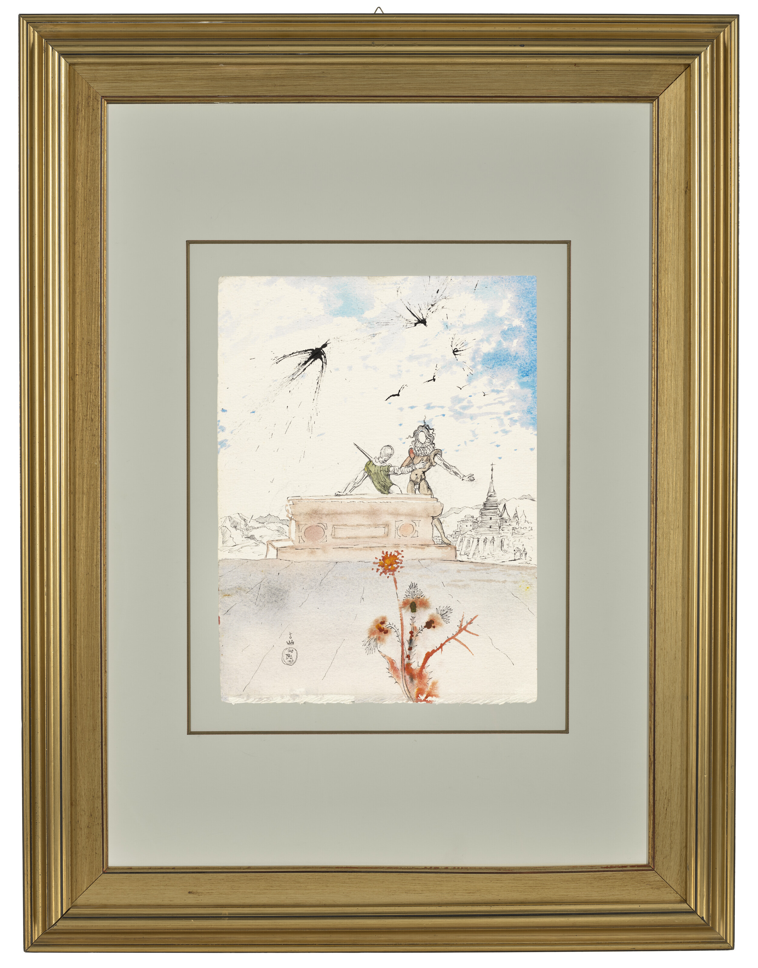 Salvador Dalí — Ссора между Лаэртом и деревней у могилы Офелии (Акт V, сцена 2), изображение 2
