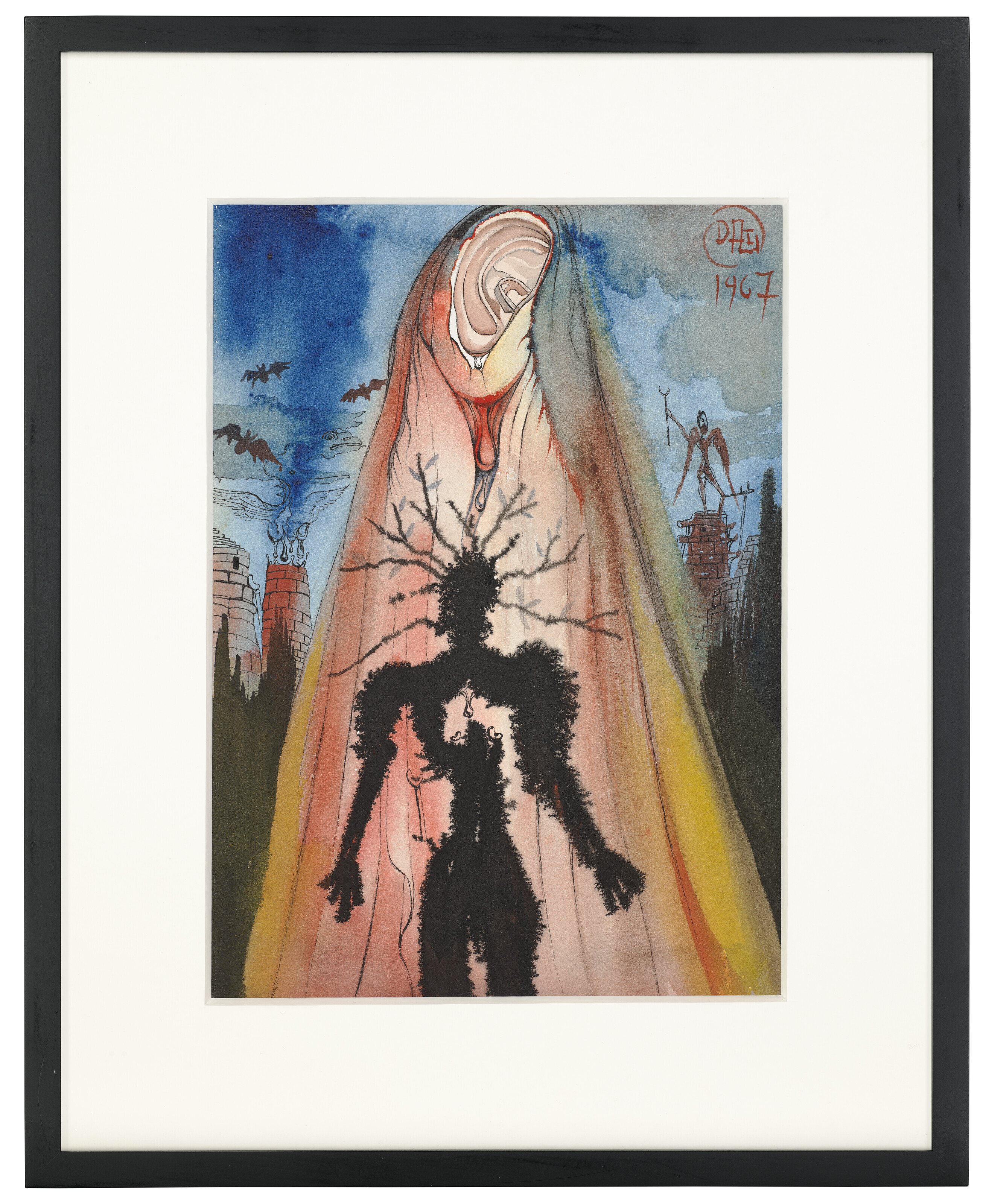 Salvador Dalí — Призрак отца Гамлета, сына-освободителя, совершенного в целях самообороны (Акт I, сцена 5), изображение 2