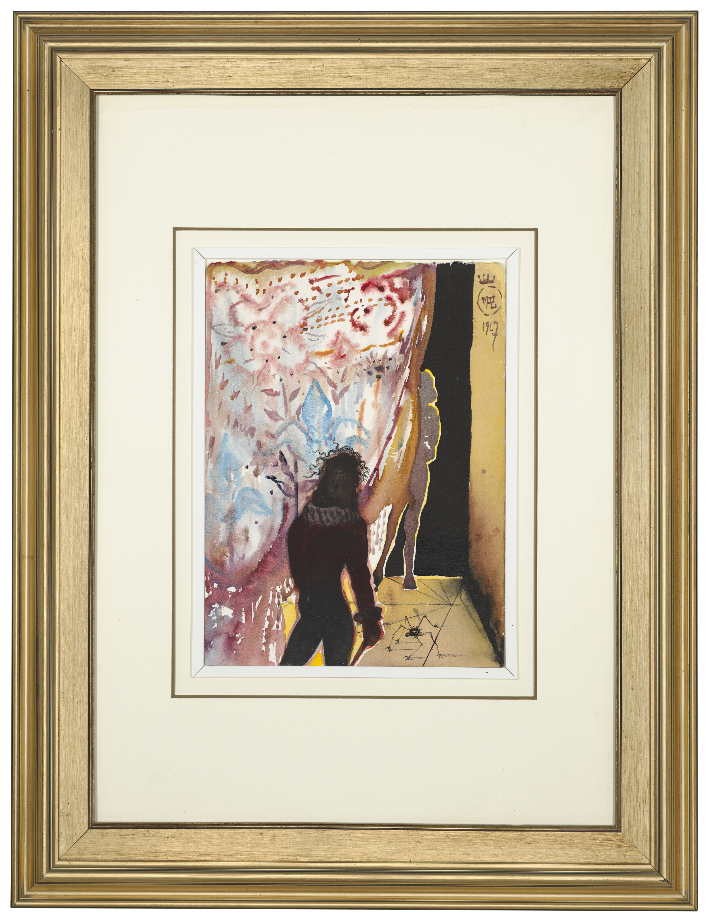 Salvador Dalí — "Гамлет" в комнате матери Королевы, тайник Полония в лесу рядом с "Гамлетом" (акт III, сцена 4), изображение 2