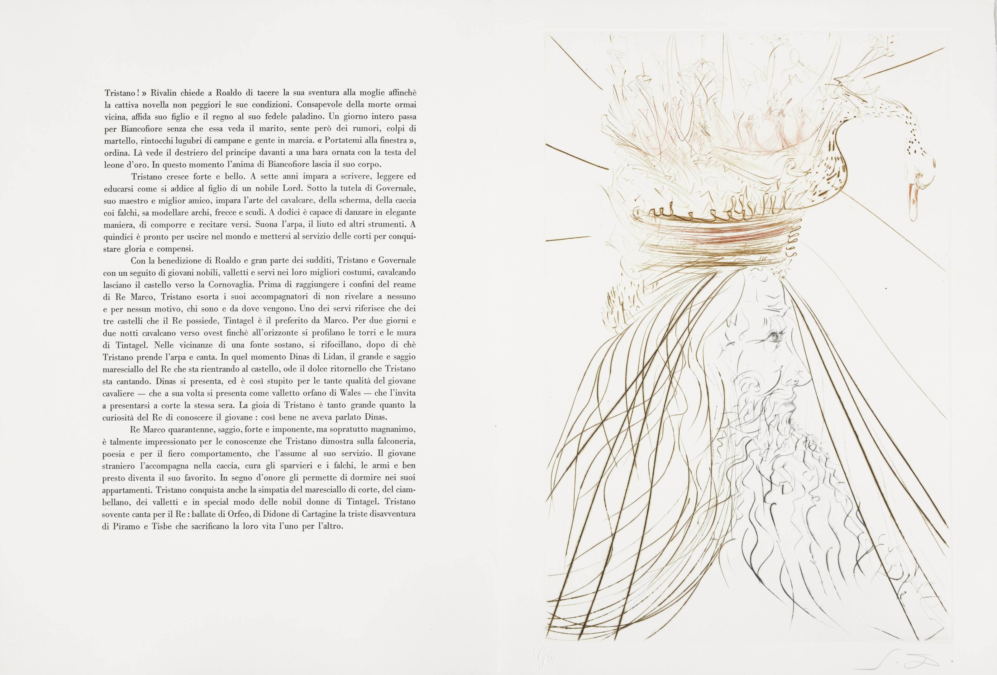 Salvador Dalí — Андре Мэри, "Тристано и Изотта", Нью-Йорк и Париж, Художник и королевская студия, 1969 (Michler & Löpsinger, 406-26)