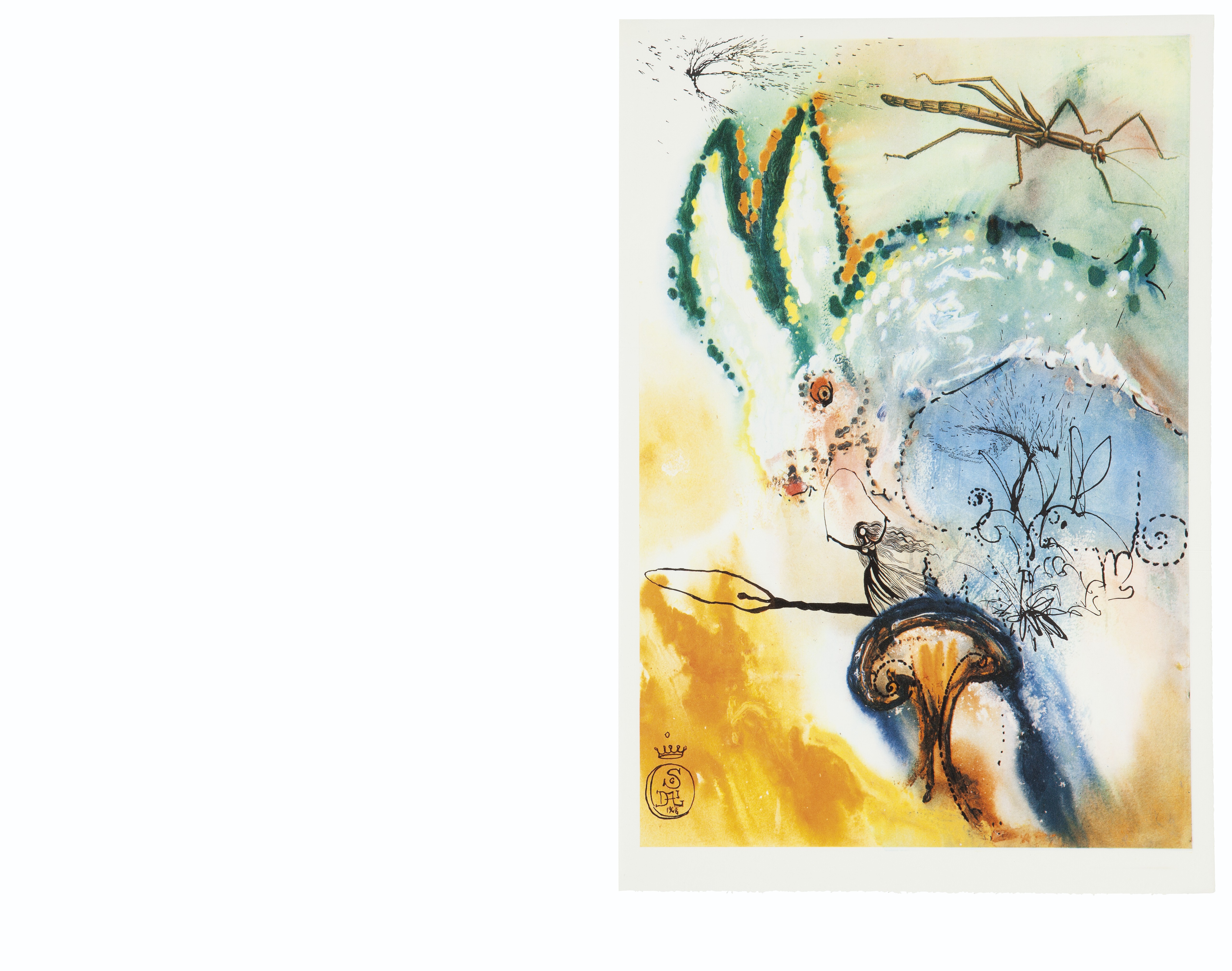 Salvador Dalí — Льюис Кэрролл, "Приключения Алисы в стране чудес", издательство "Меценат Пресс", Рэндом Хаус, Нью-Йорк, 1969, изображение 2