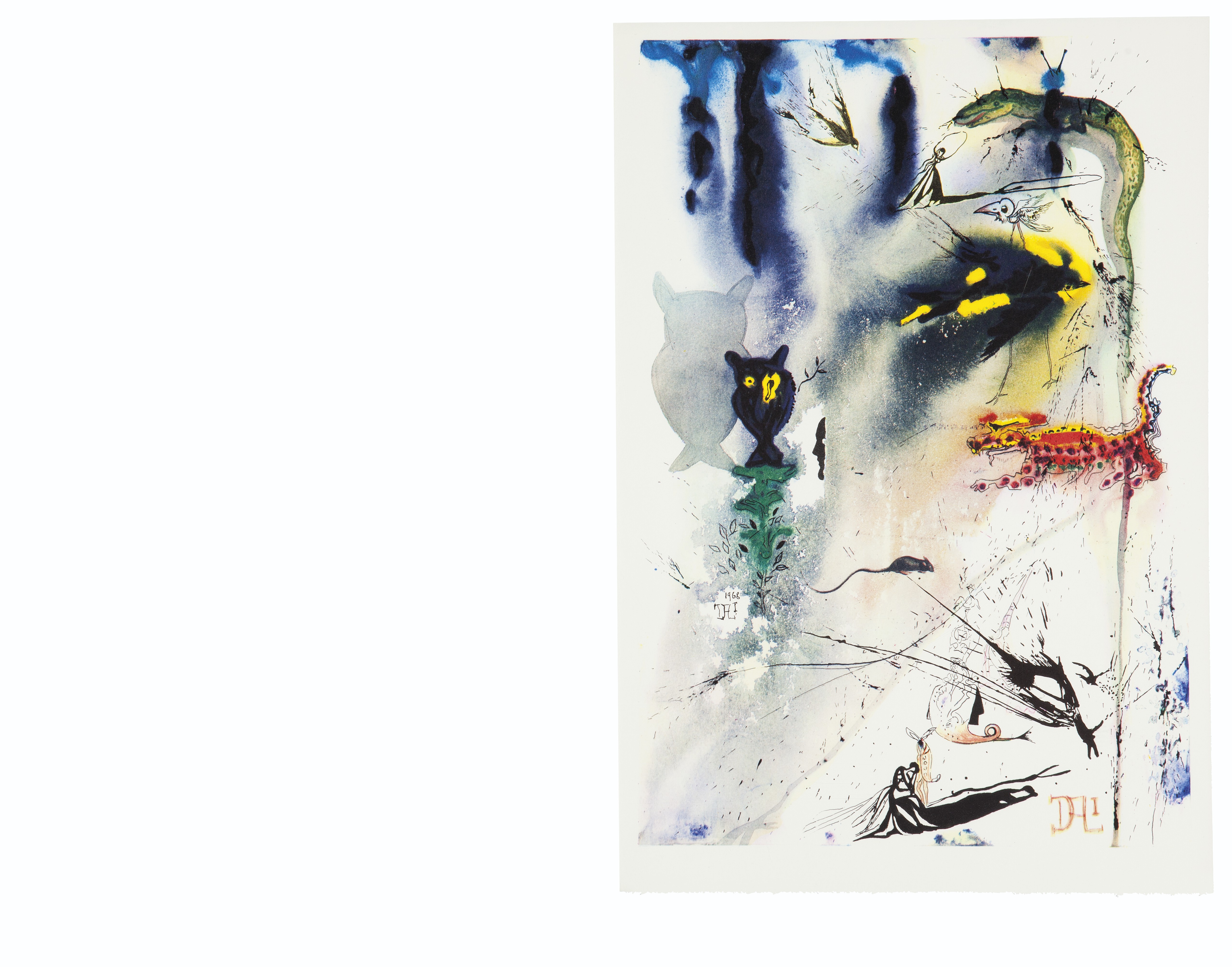 Salvador Dalí — Льюис Кэрролл, "Приключения Алисы в стране чудес", издательство "Меценат Пресс", Рэндом Хаус, Нью-Йорк, 1969, изображение 4