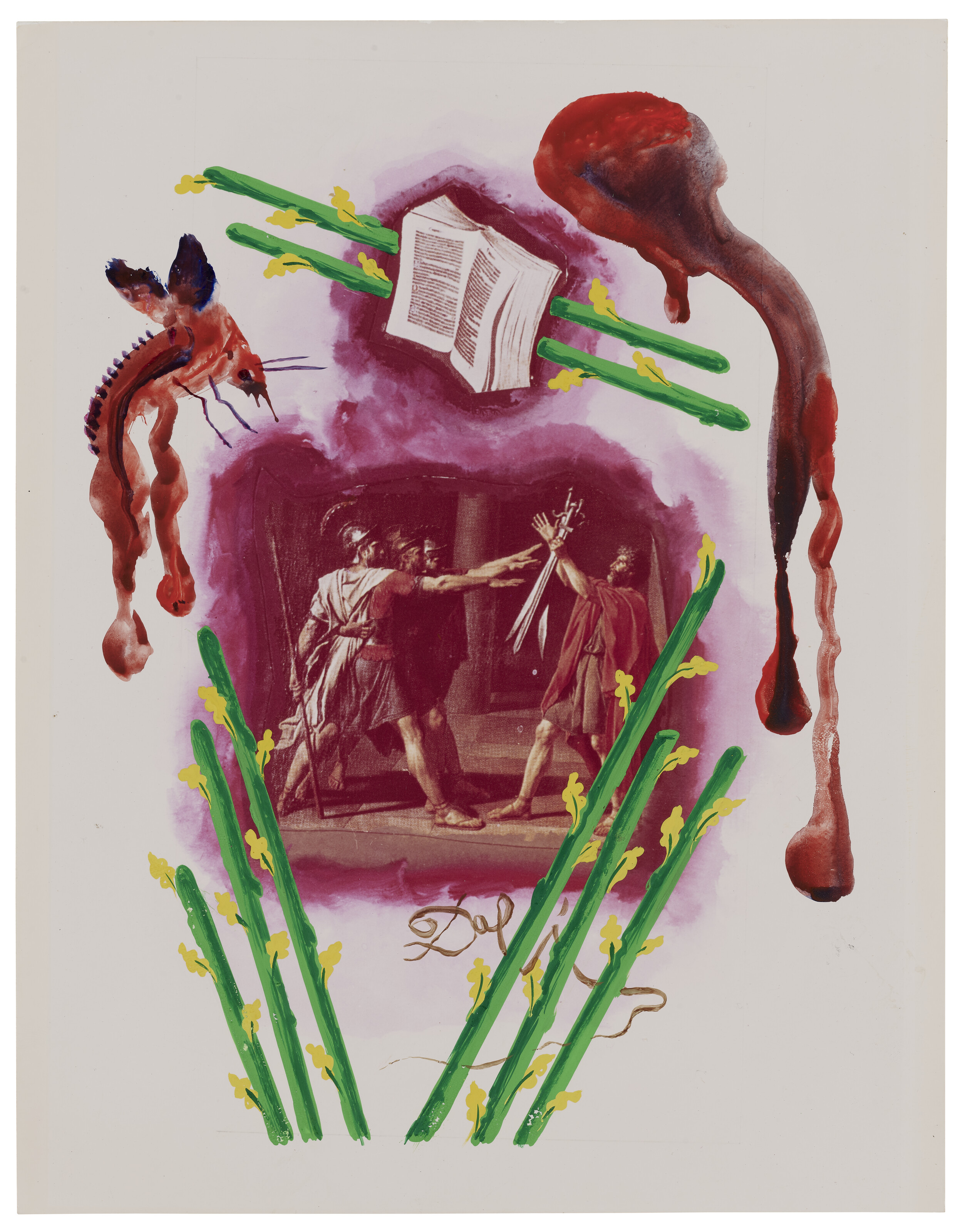 Salvador Dalí — Ключ (8) от жезла, магический ключ, проект для создания новой карты "Вселенная Таро Сальвадора Дали"