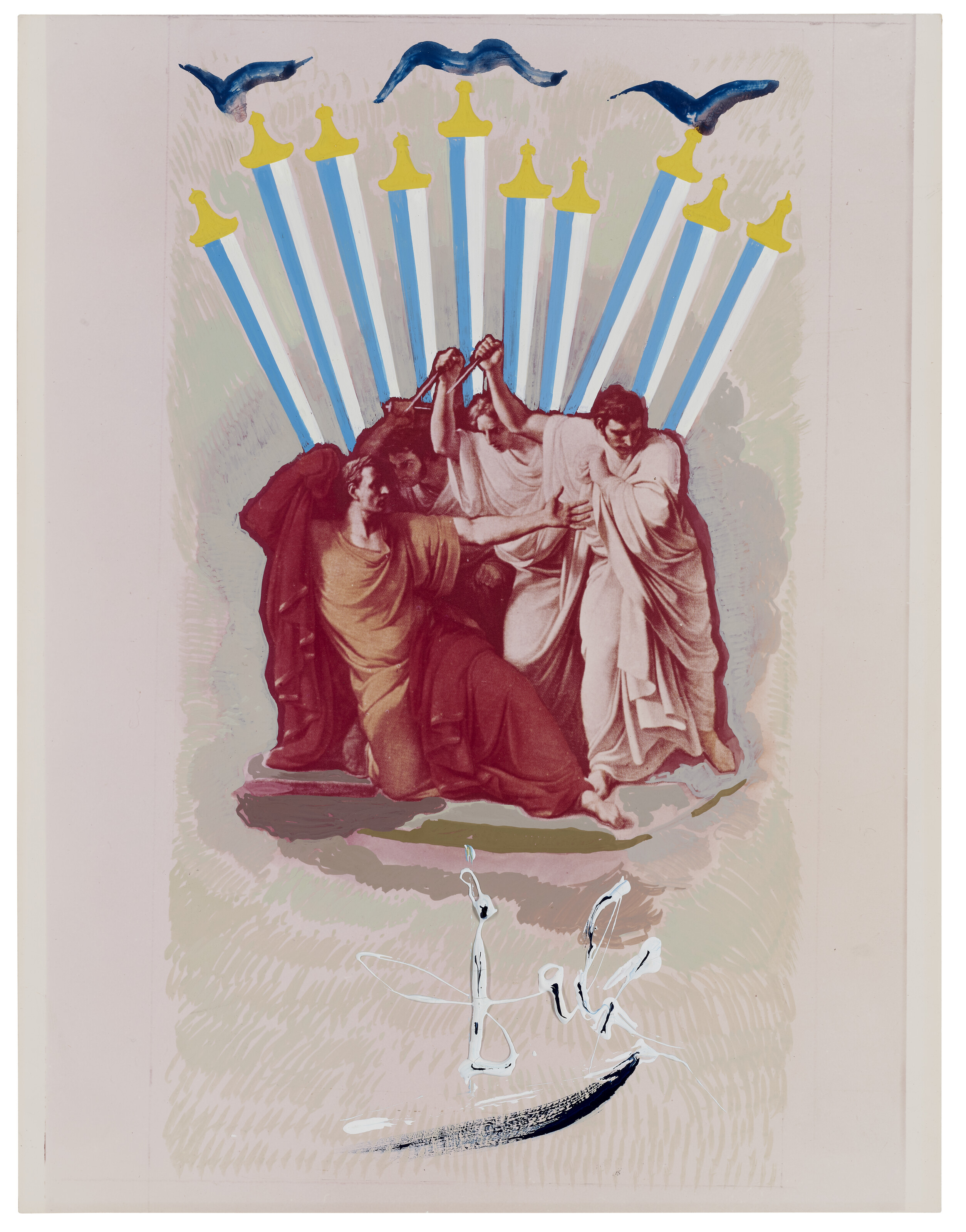 Salvador Dalí — Дикс (10) д'Эпе, тайный копатель, проект для новой карты "Вселенная Таро Сальвадора Дали"