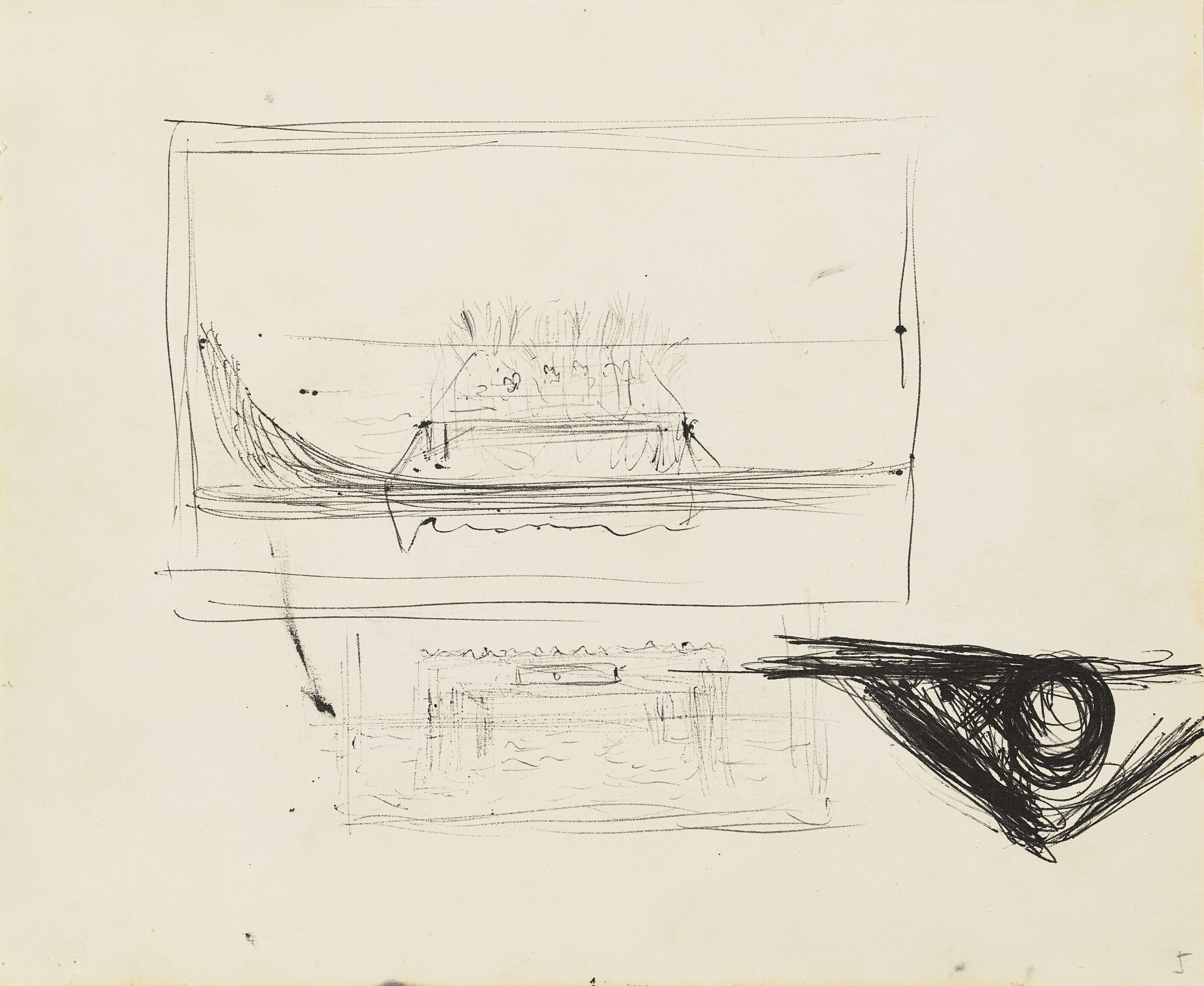 Salvador Dalí — Этюд с глазу на глаз с женщиной ( сзади ); Этюд для живой картины "Сеанс" ( оборотная сторона ), изображение 2