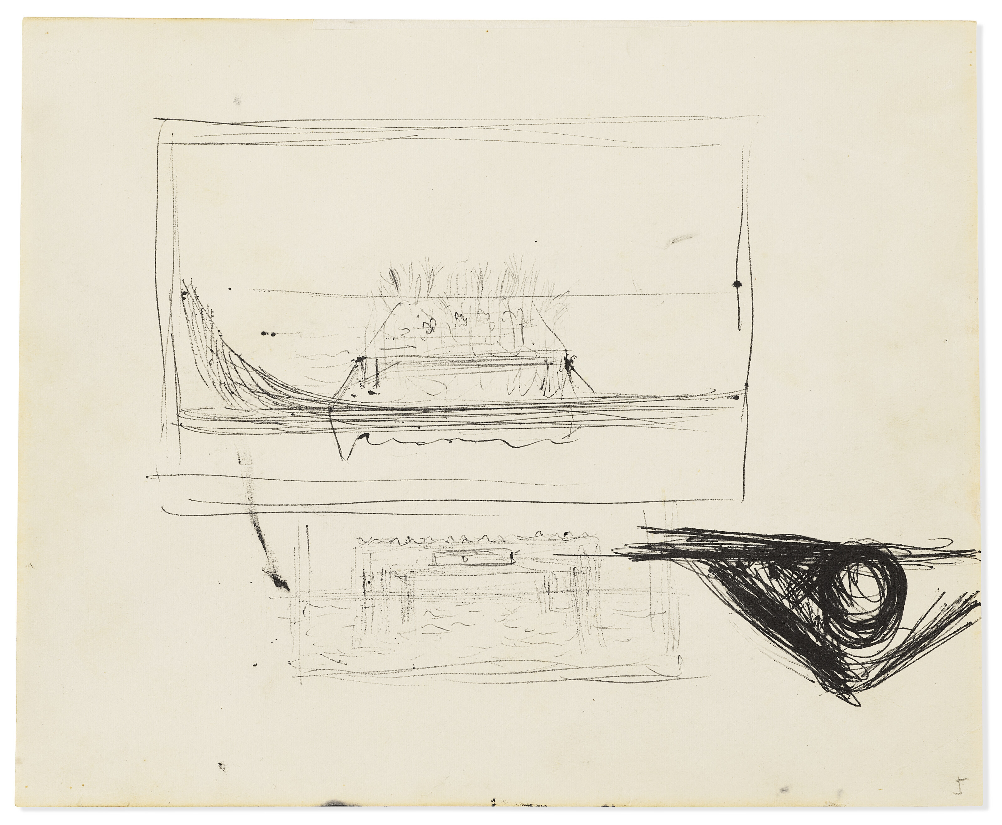 Salvador Dalí — Этюд с глазу на глаз с женщиной ( сзади ); Этюд для живой картины "Сеанс" ( оборотная сторона ), изображение 4