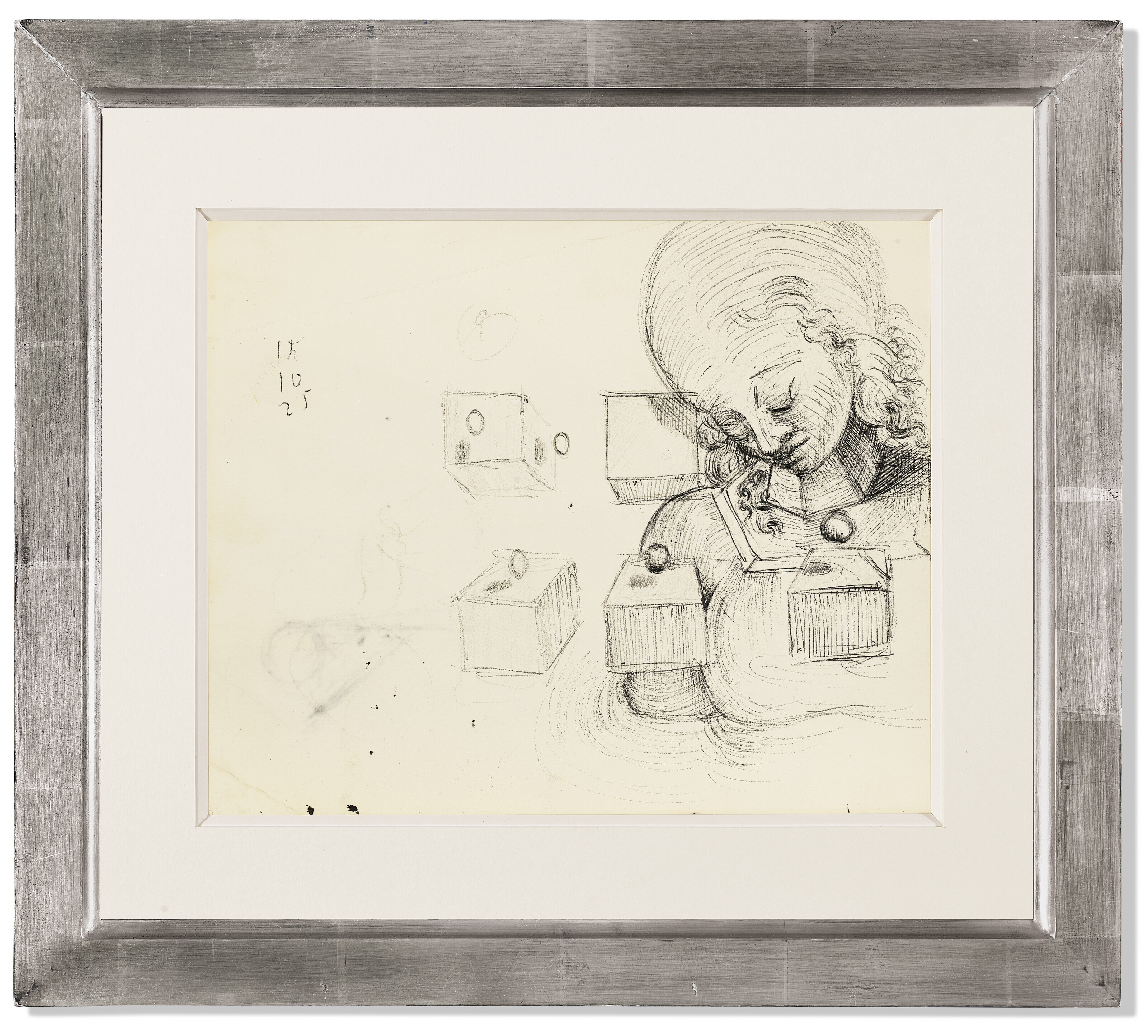 Salvador Dalí — Этюд с глазу на глаз с женщиной ( сзади ); Этюд для живой картины "Сеанс" ( оборотная сторона ), изображение 6