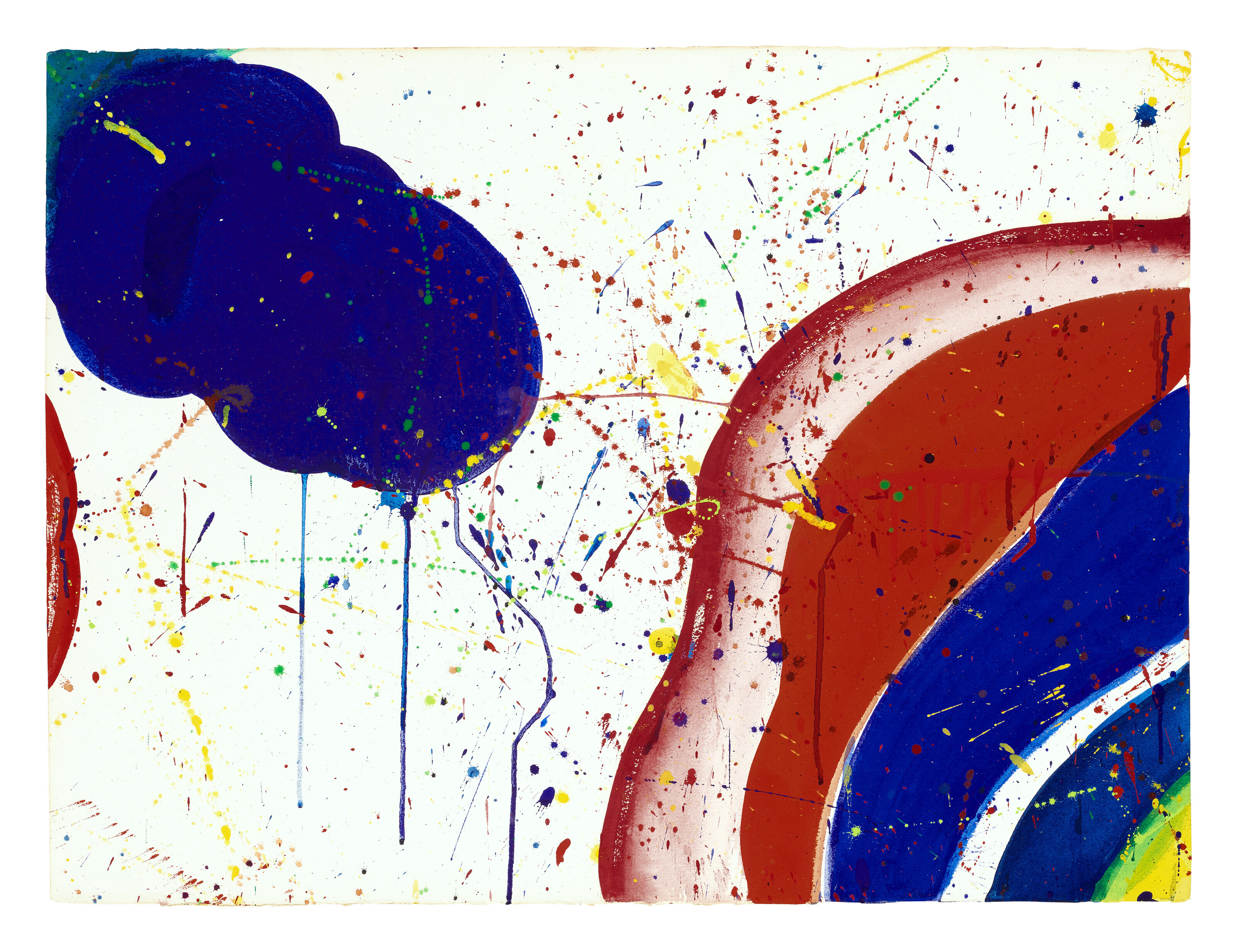 Sam Francis — Радуга (сине-красная), изображение 1