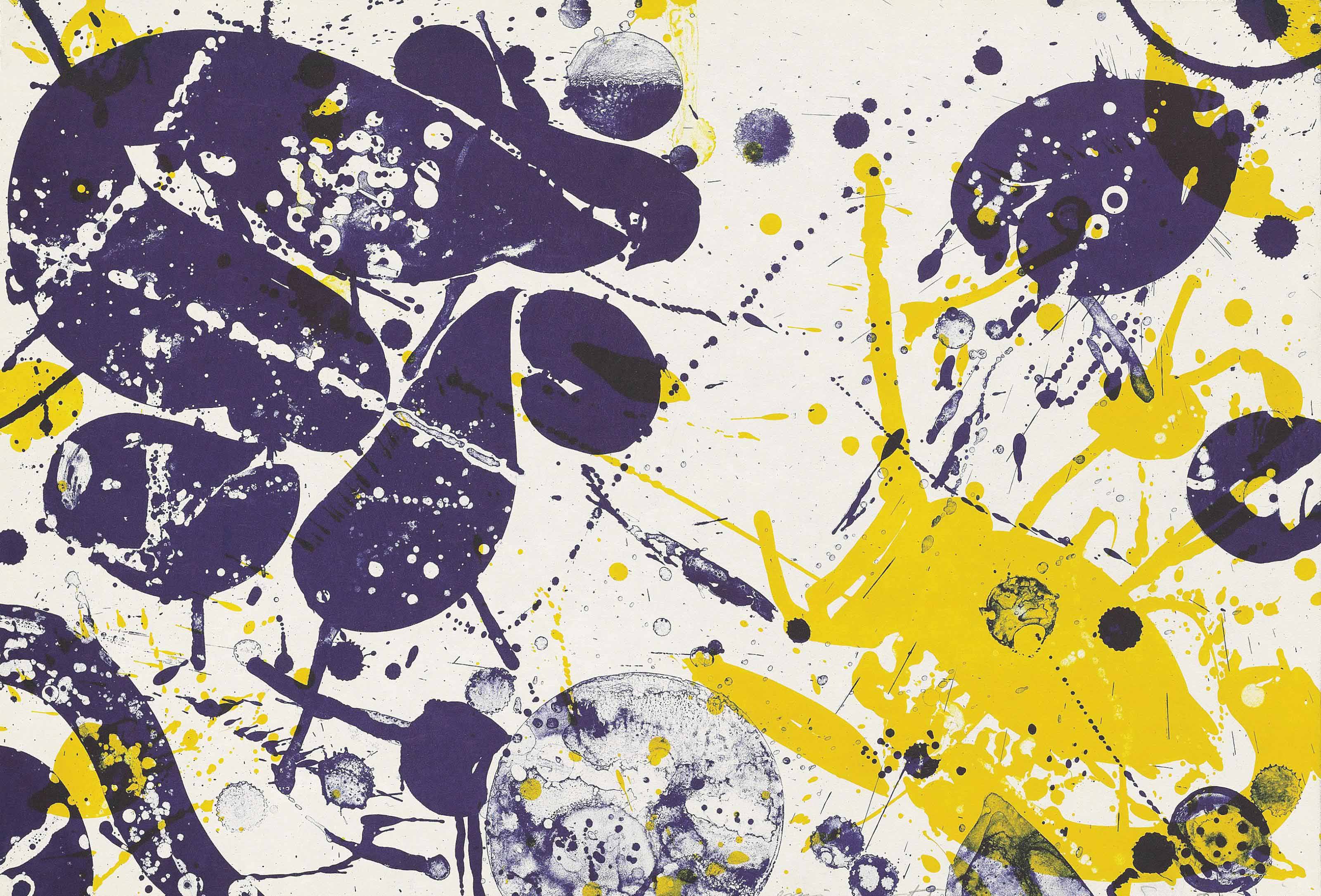 Sam Francis — Три тарелки, из коробки из Пасадены.
