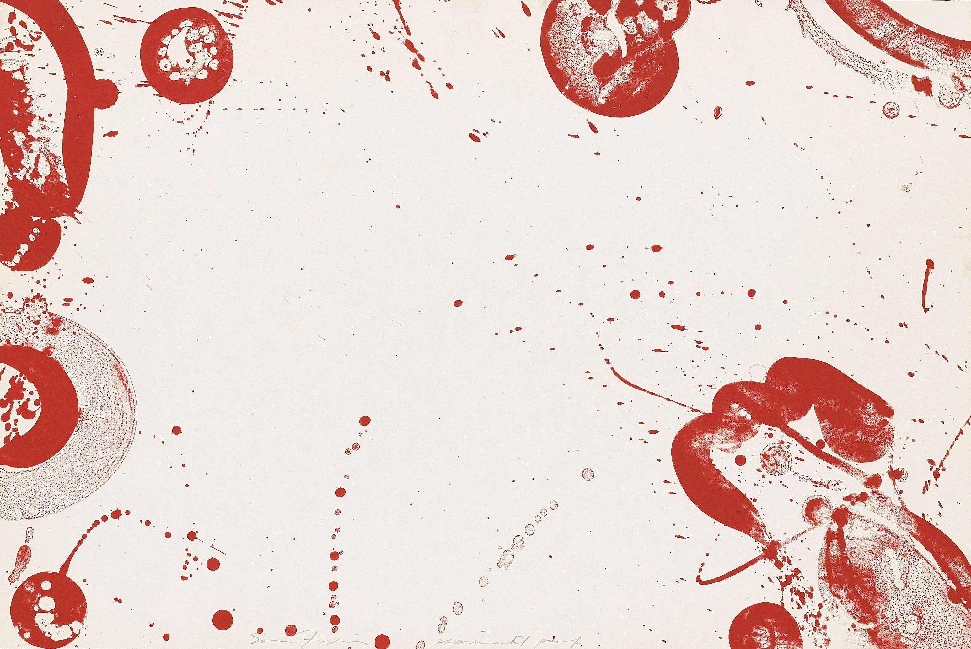 Sam Francis — Три тарелки, из коробки из Пасадены., изображение 2