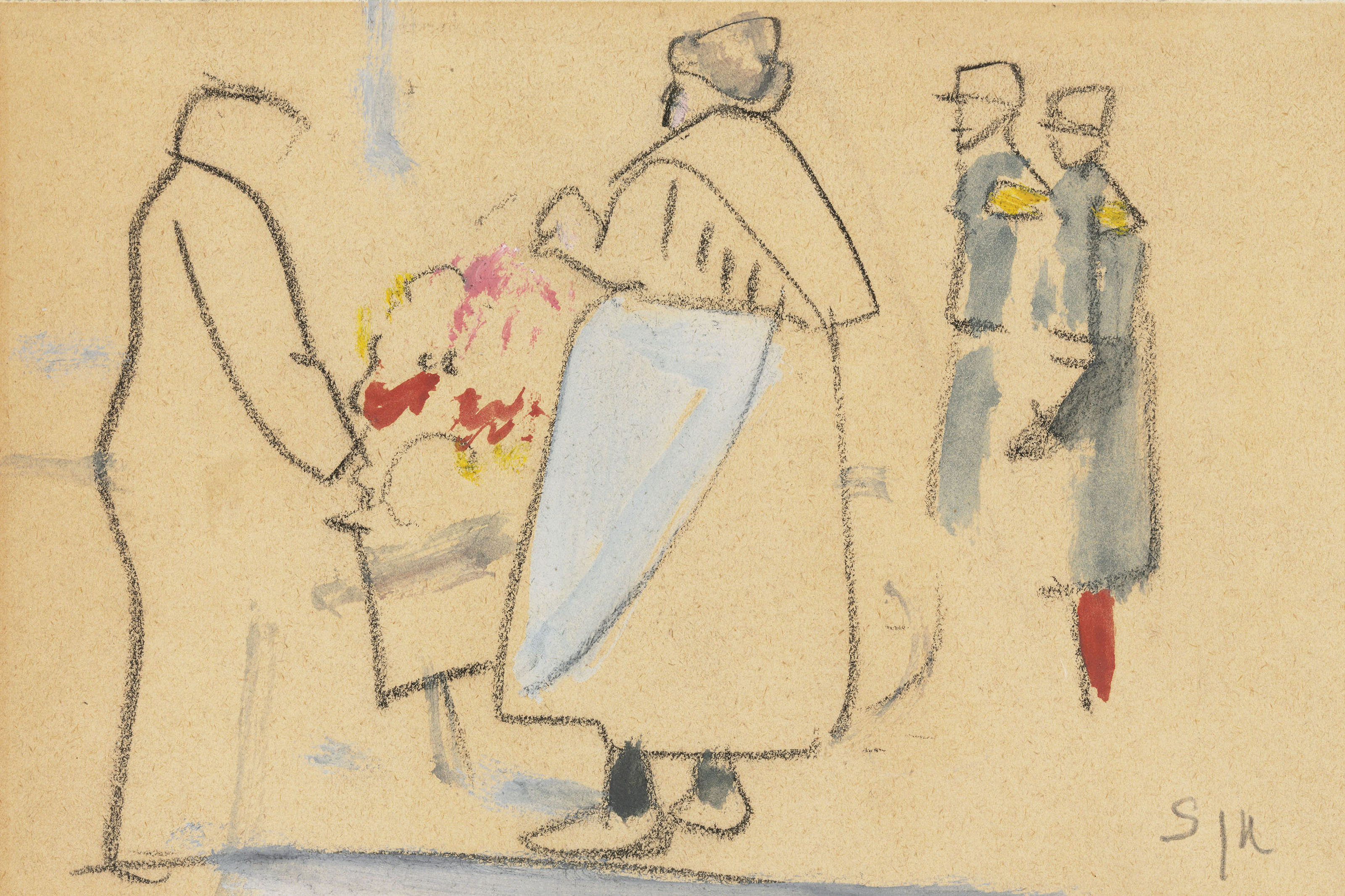 Samuel John Peploe — Цветочный киоск, Париж