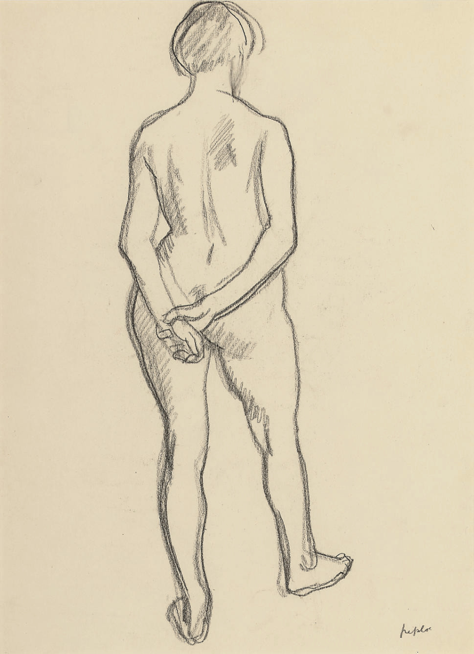 Samuel John Peploe — Стоя обнаженной