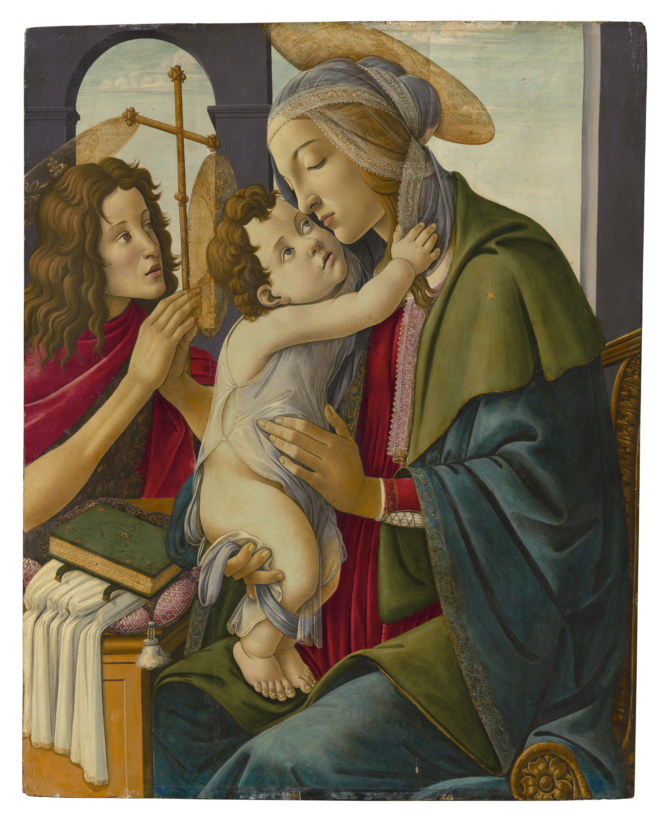 Sandro Botticelli — Мадонна с младенцем и юным святым Иоанном Крестителем
