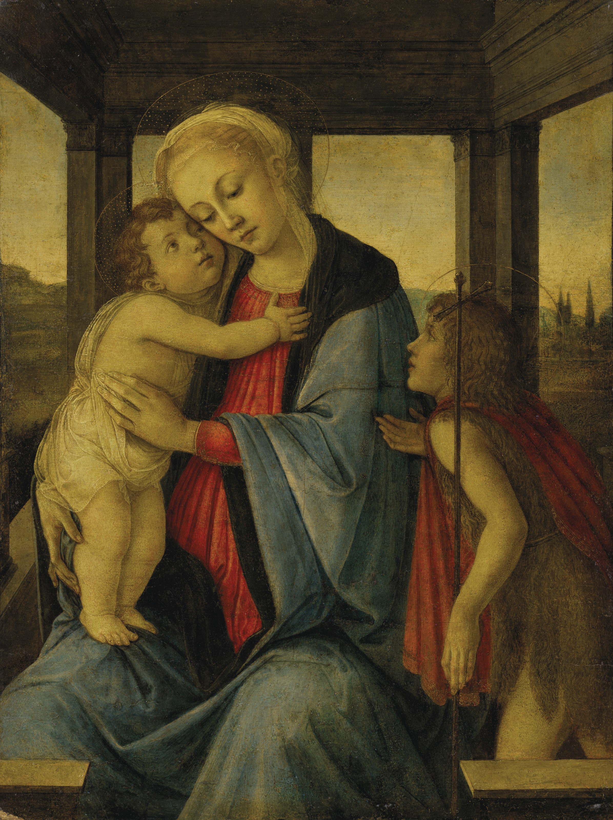 Sandro Botticelli — Мадонна с младенцем и святым Иоанном Крестителем