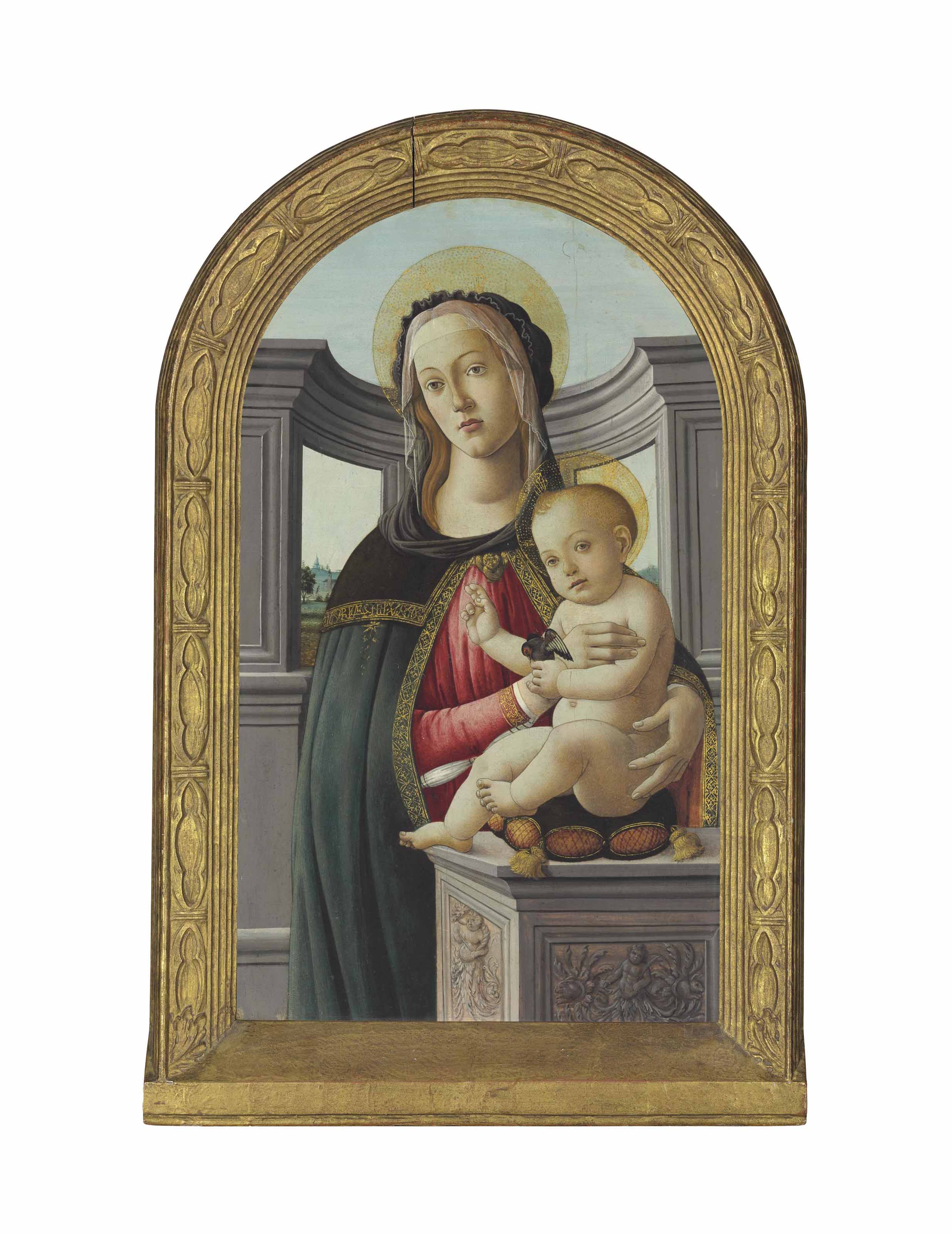 Sandro Botticelli — Мадонна с младенцем и щеглом