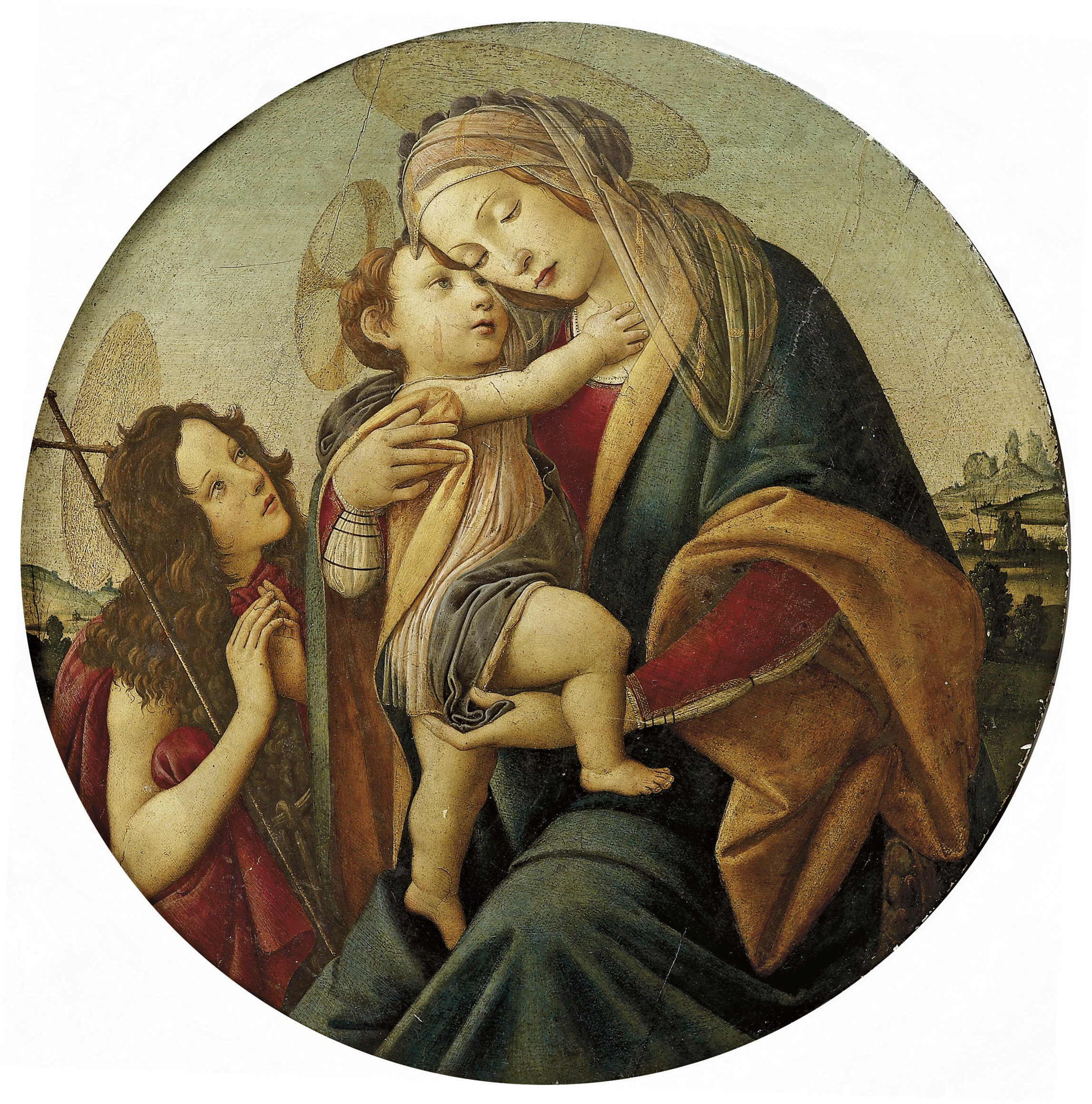Sandro Botticelli — Мадонна с младенцем и юным святым Иоанном Крестителем