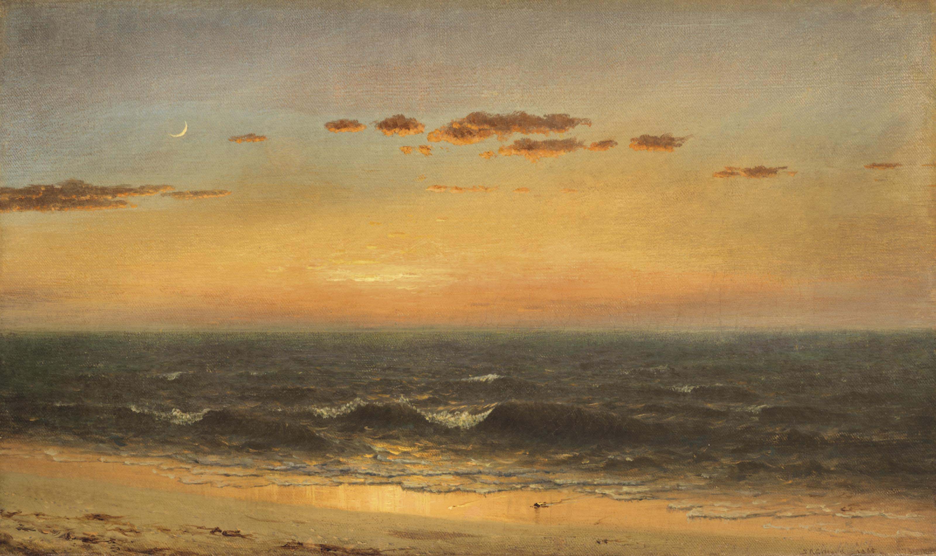 Sanford Robinson Gifford — Восход солнца на морском берегу