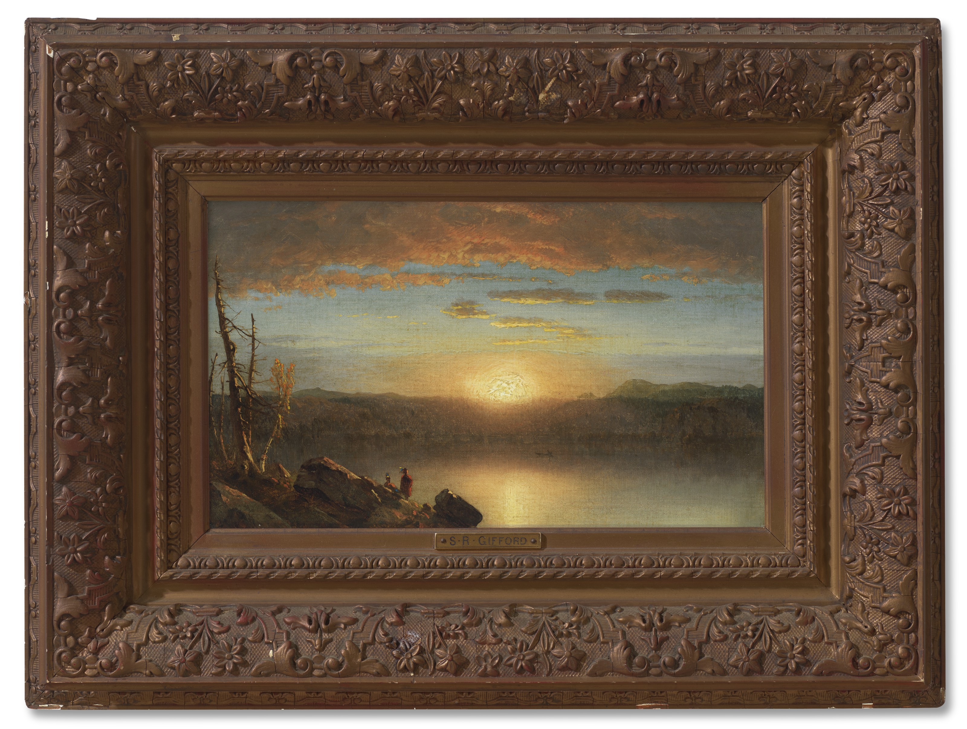 Sanford Robinson Gifford — Индейцы на закате (Sunset in the Wilderness), изображение 2