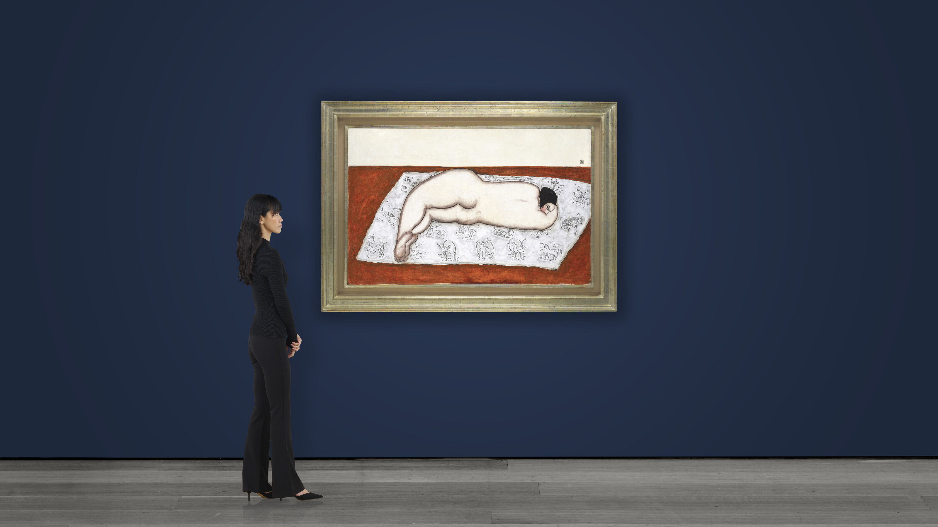 Sanyu — Новая женщина на гобелене (обнаженная на гобелене), изображение 3