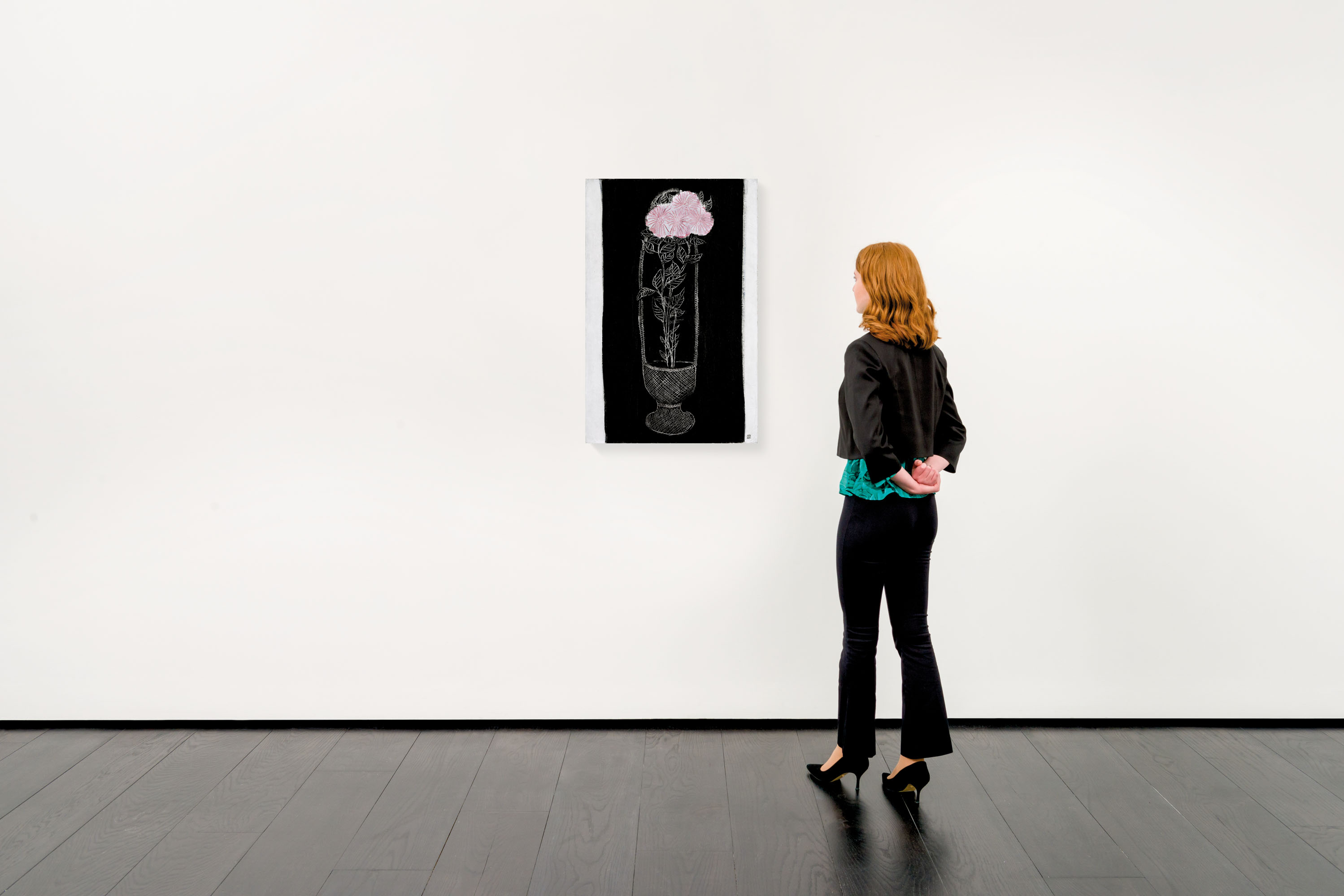 Sanyu — Розовые хризантемы в корзине (Chrysanthèmes roses dans une corbeille), изображение 2