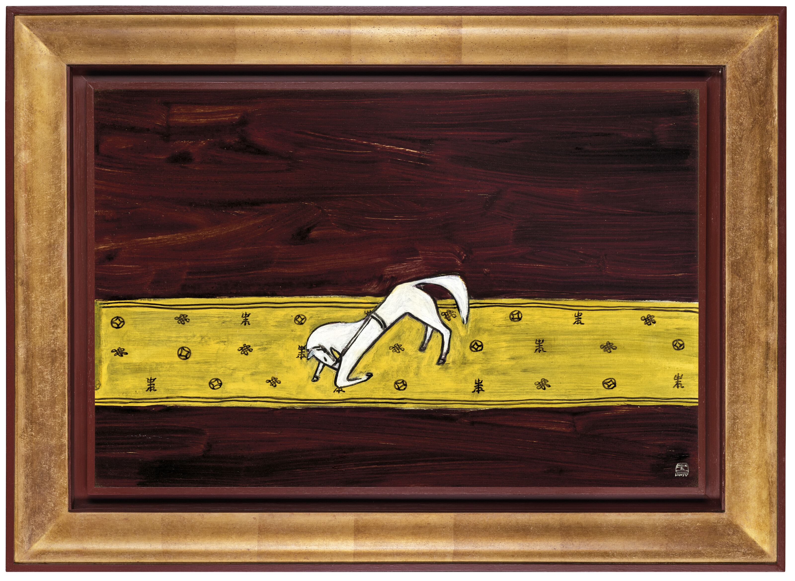 Sanyu — Шевалье аженуйе у таписа (коленопреклоненная лошадь на ковре), изображение 3
