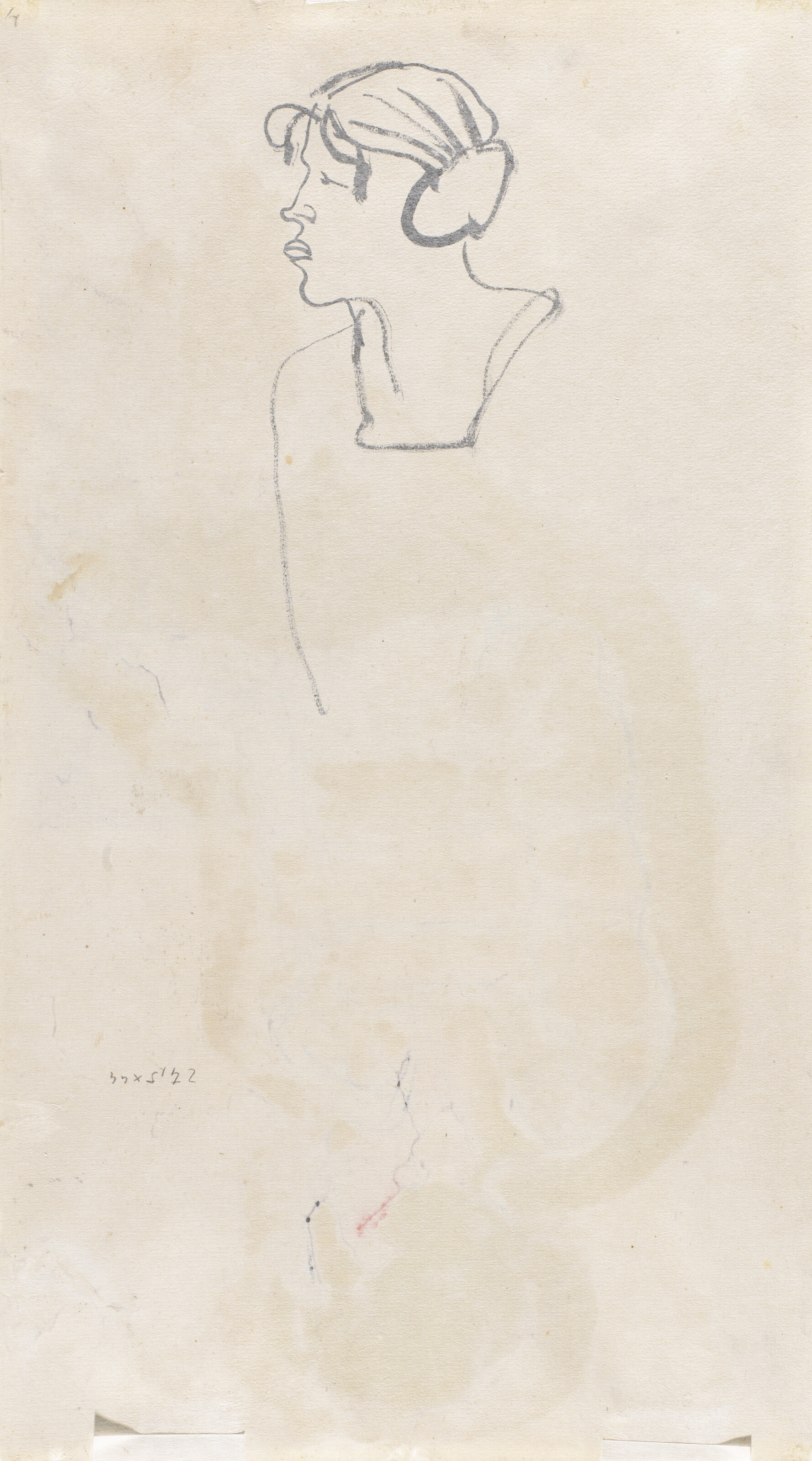 Sanyu — Femme à la blouse rayée (Женщина в блузке в полоску), изображение 2